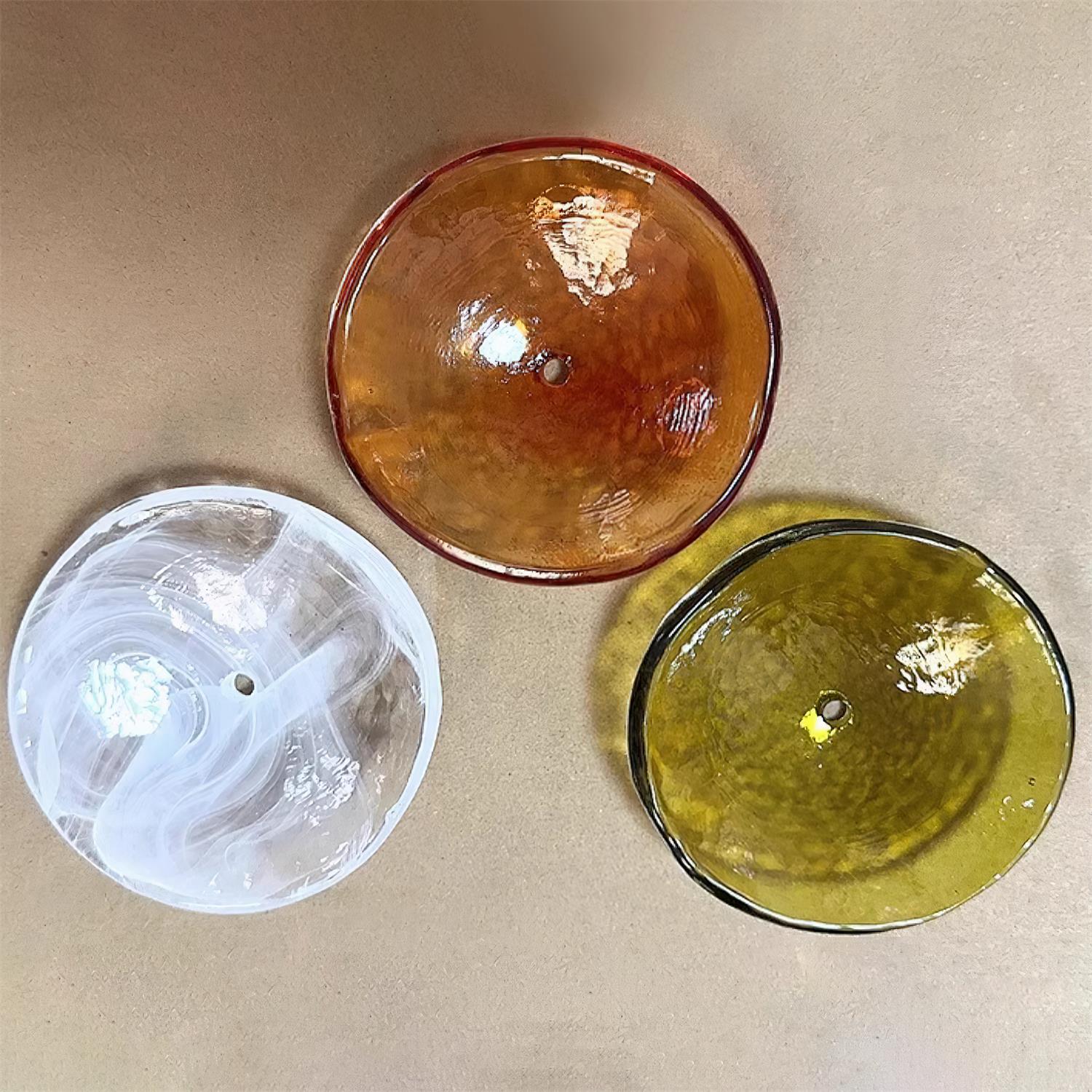 Ventilo Lustre Moderne en Verre Ambre - Neutralighting