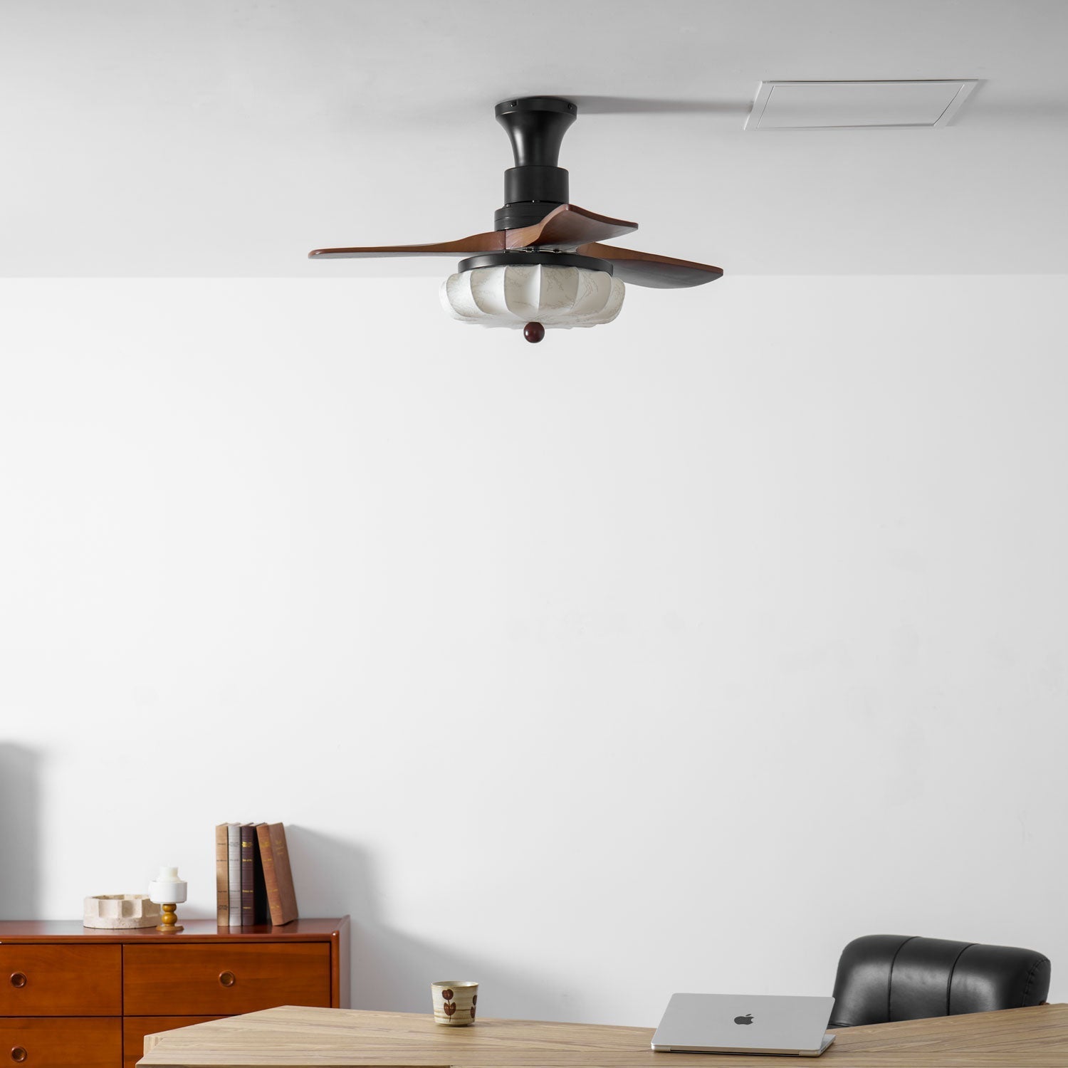 Lotus Bloom Ceiling Fan Light-Neutral Decor
