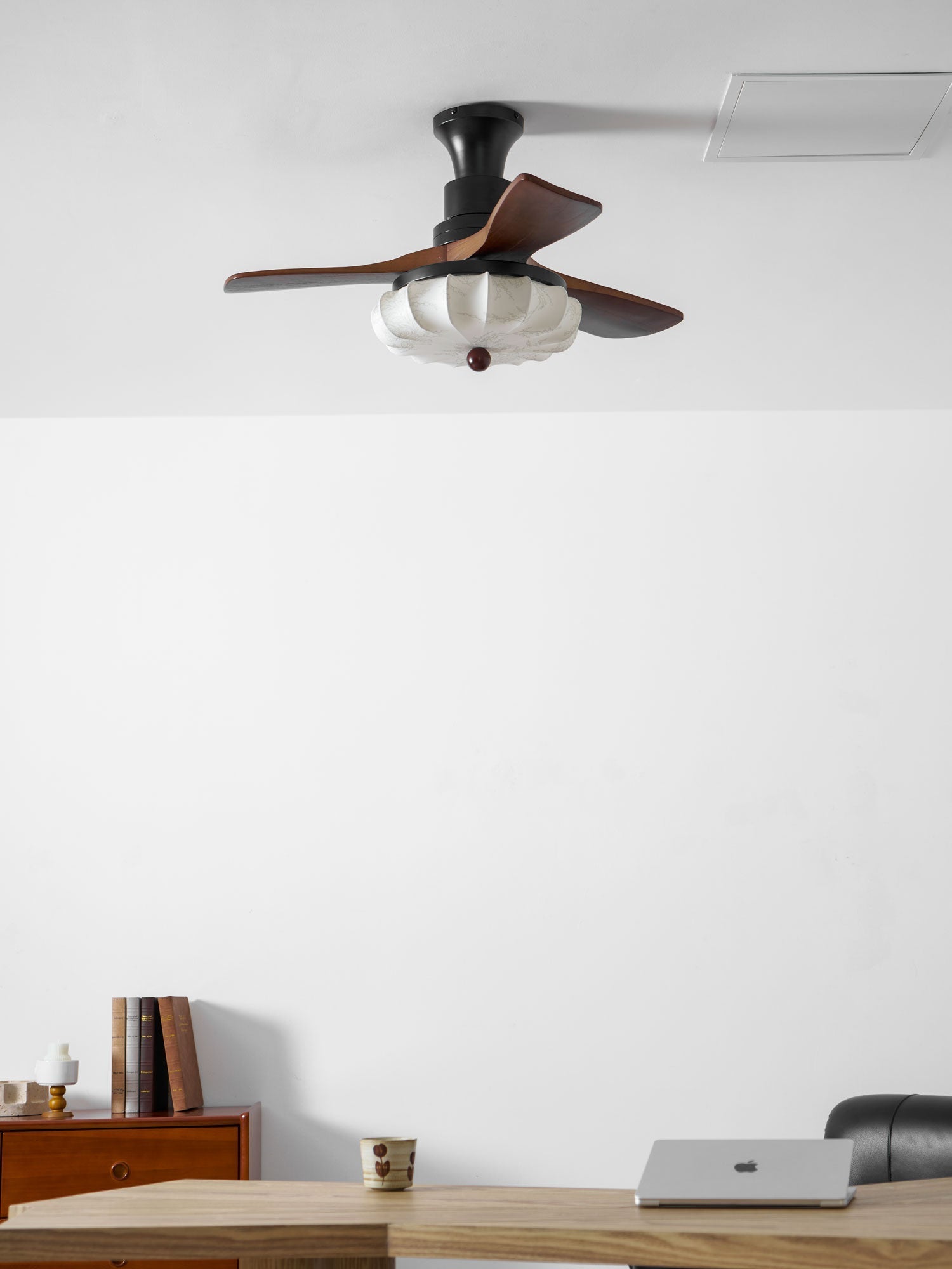 Lotus Bloom Ceiling Fan Light-Neutral Decor