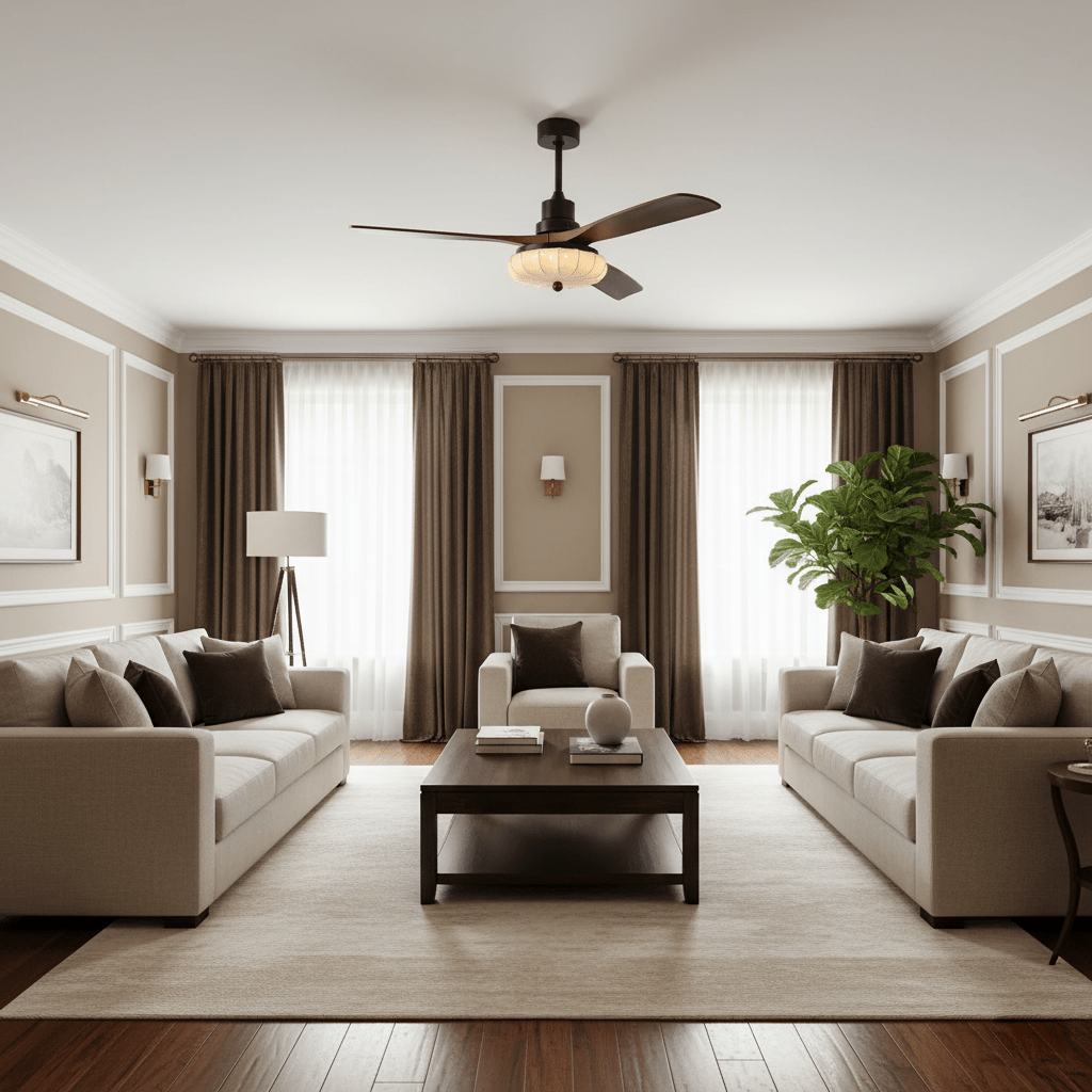 Lotus Bloom Ceiling Fan Light-Neutral Decor