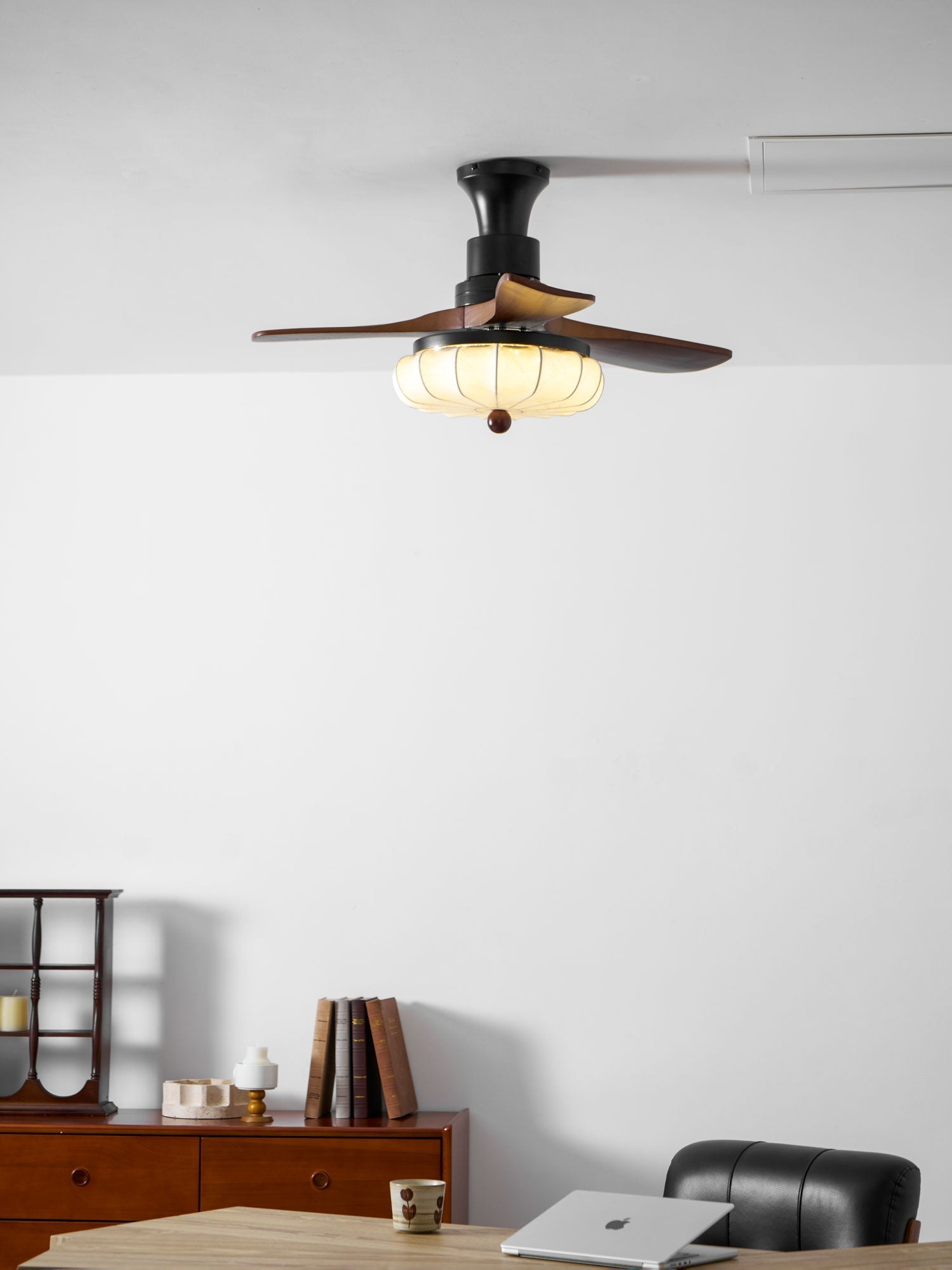 Lotus Bloom Ceiling Fan Light-Neutral Decor