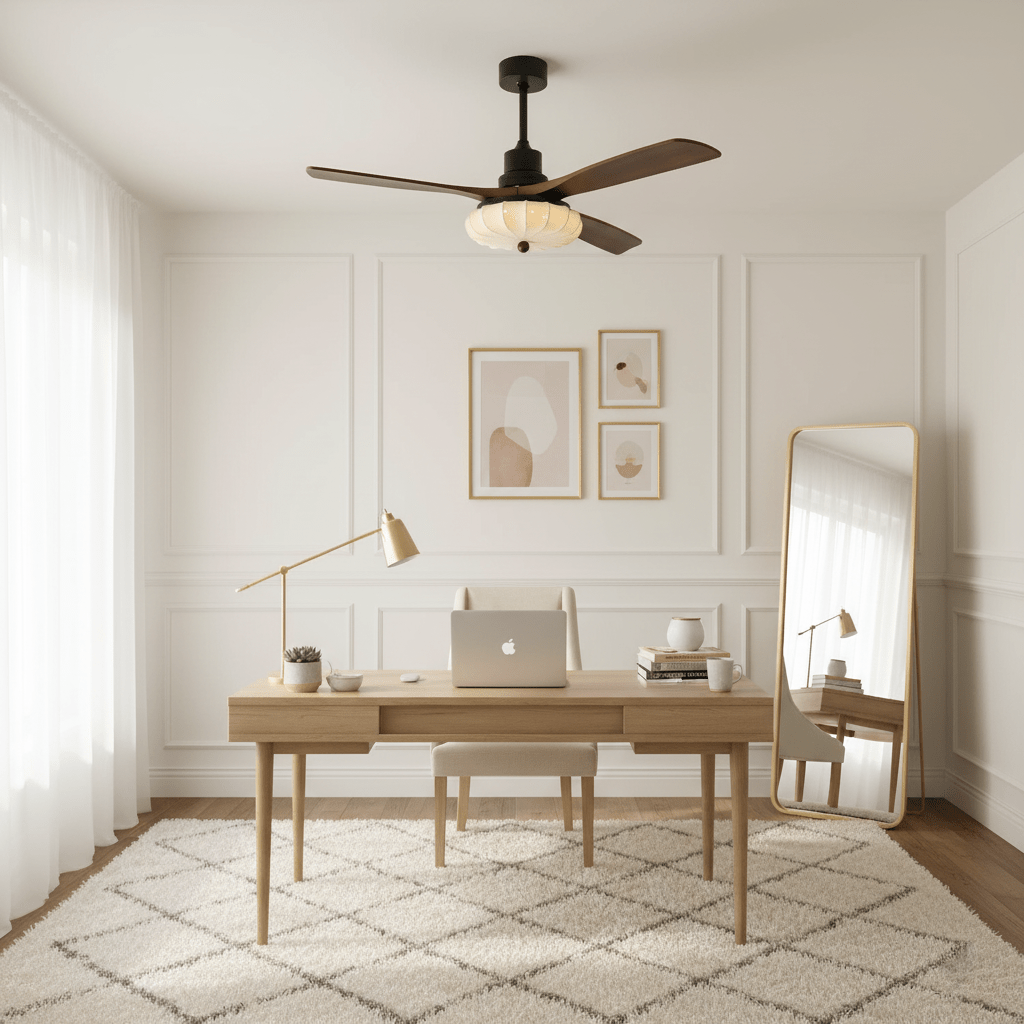 Lotus Bloom Ceiling Fan Light-Neutral Decor