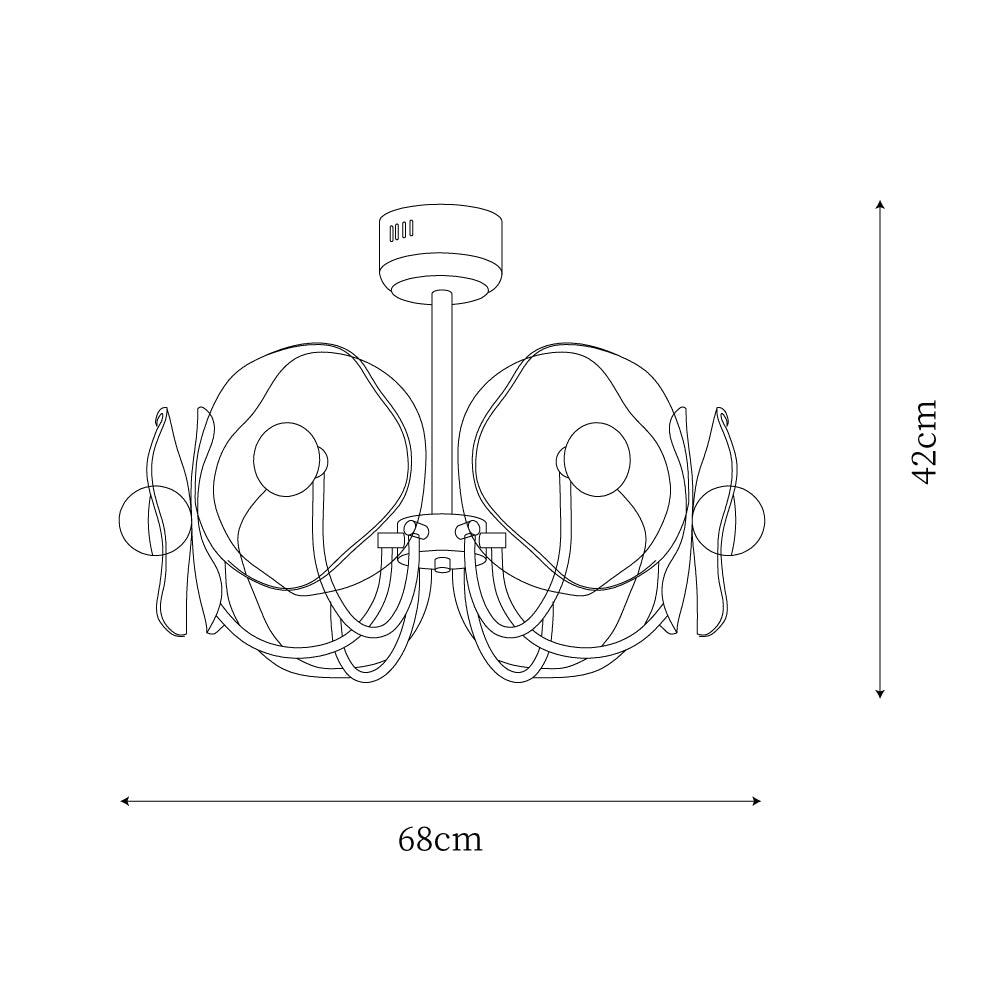 Lotus Lustre Courbe Pétale Bras Moderne Salon - Neutralighting