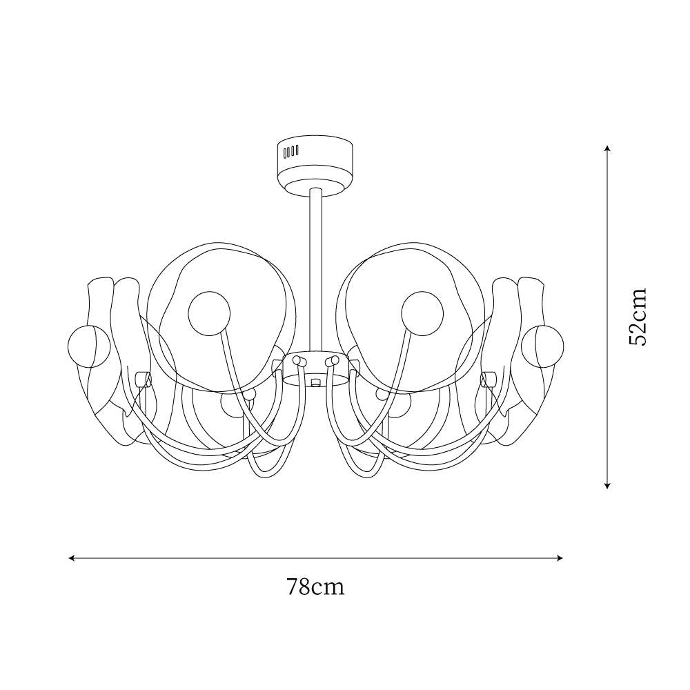 Lotus Lustre Courbe Pétale Bras Moderne Salon - Neutralighting