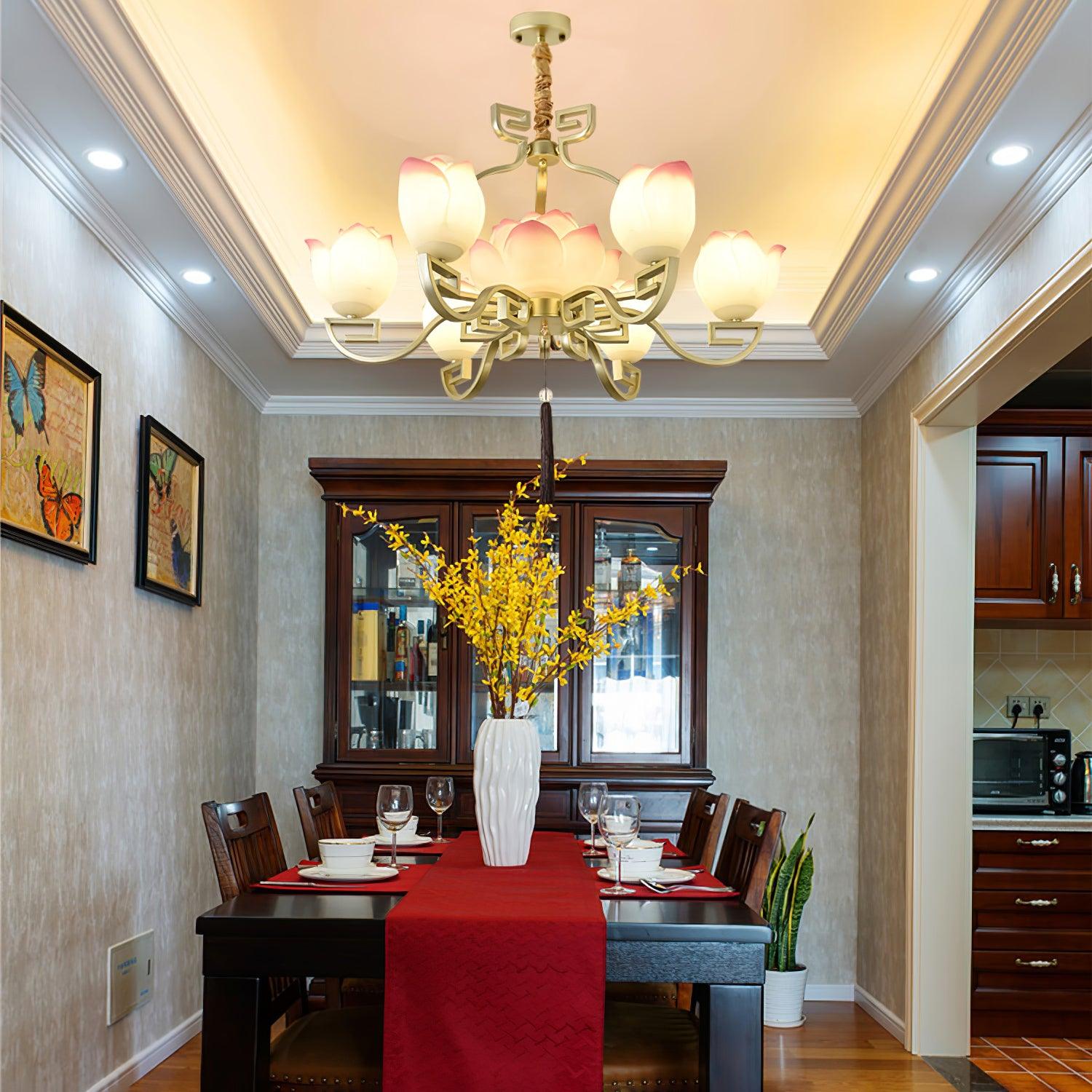 Lotus Lustre oriental en résine - Neutralighting