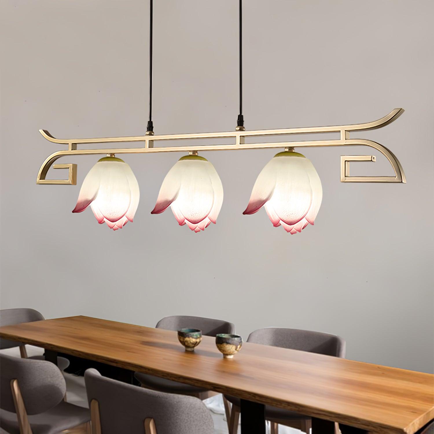 Lotus Lustre oriental en résine - Neutralighting