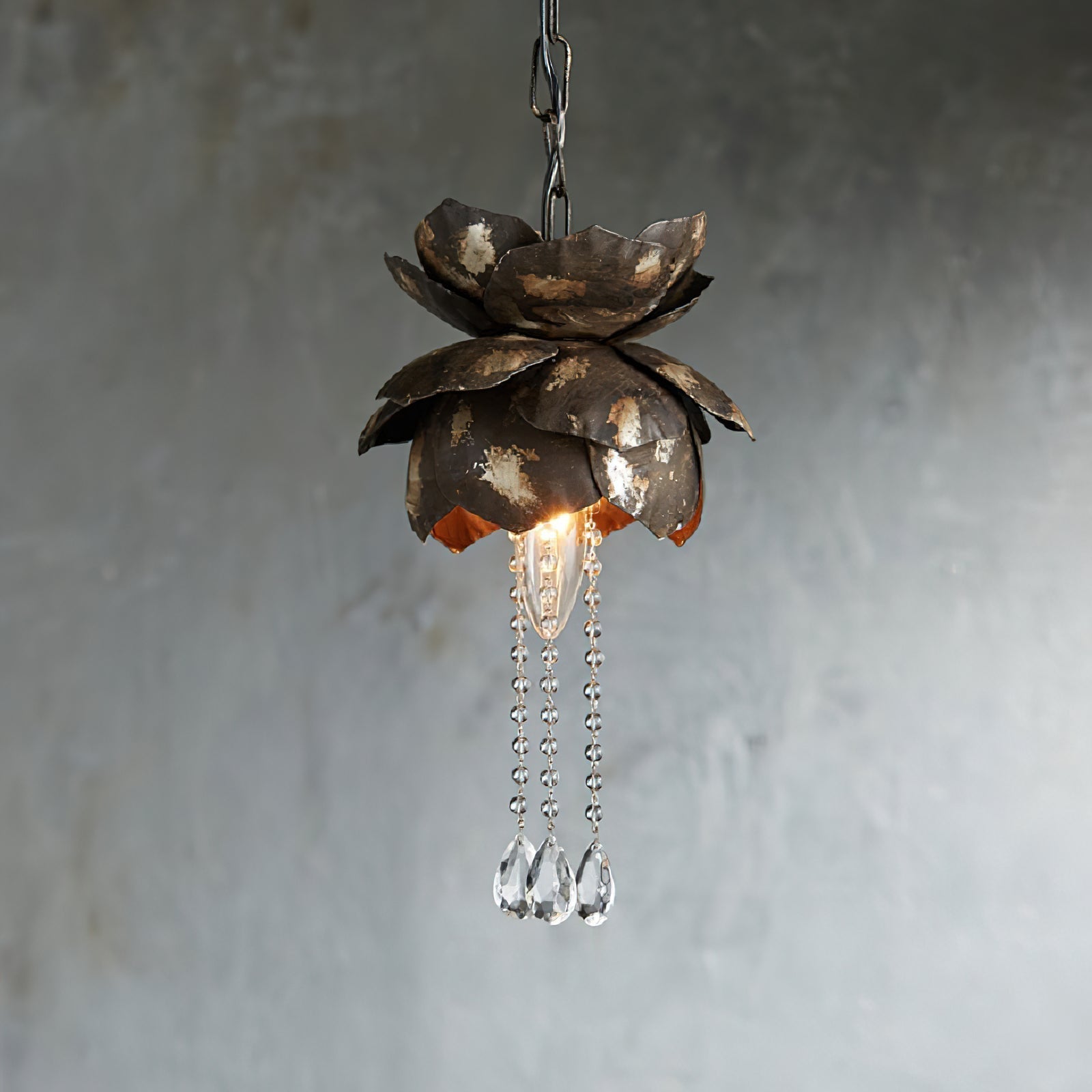 Evareth Individual Creativity Crystal Pendant Lamp - Lamp Copper