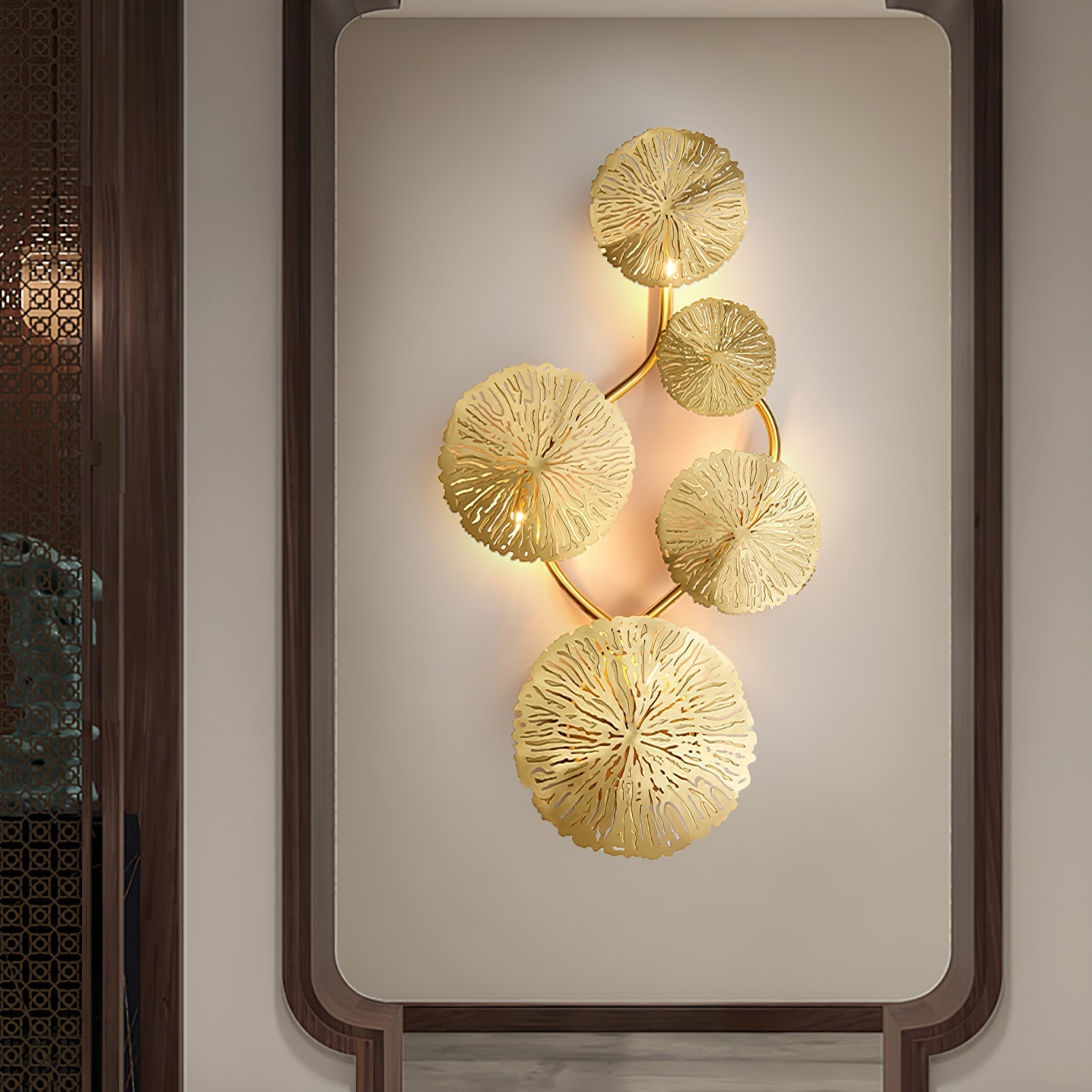 Lustra Applique Murale Feuille De Lotus En Laiton - Neutralighting