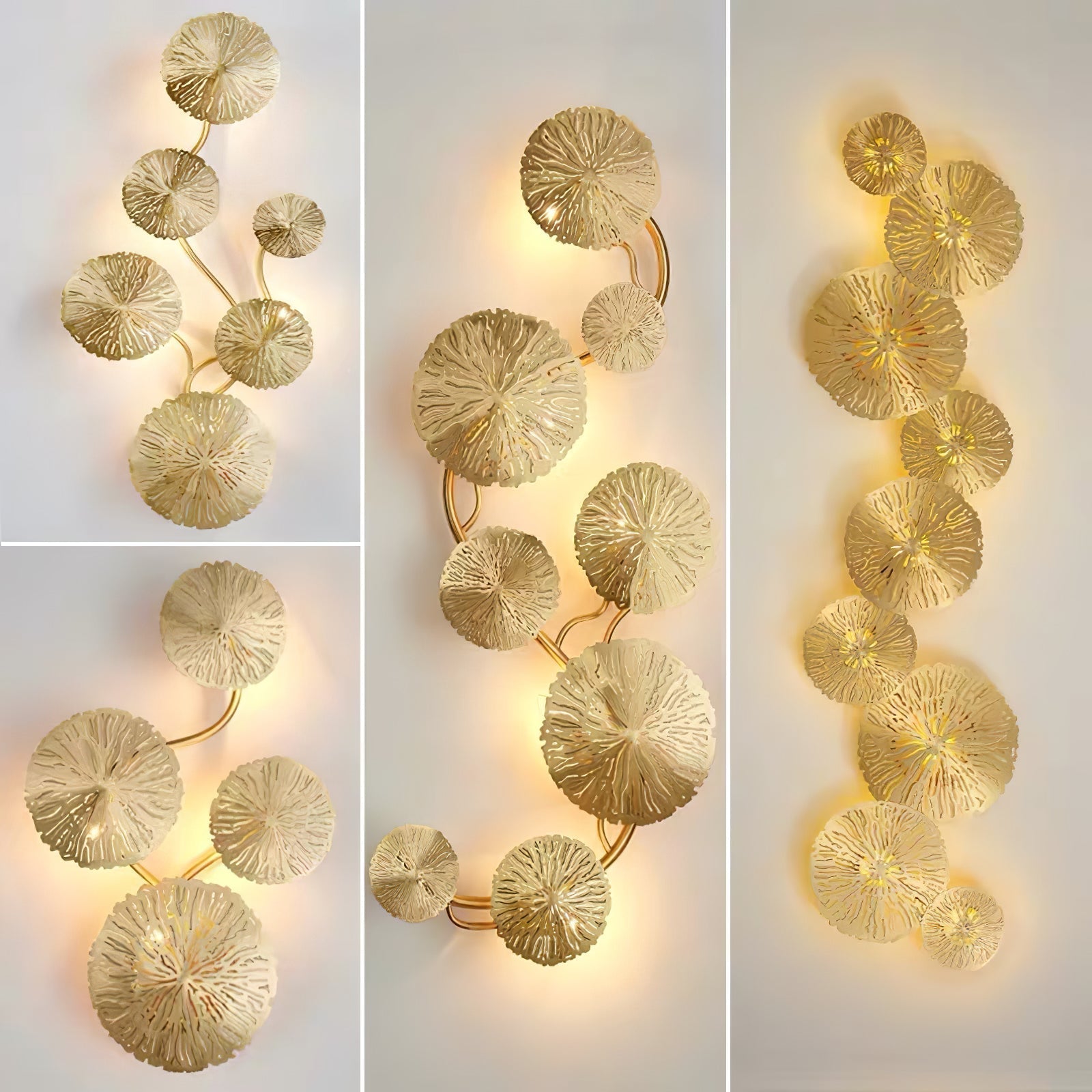 Lustra Applique Murale Feuille De Lotus En Laiton - Neutralighting