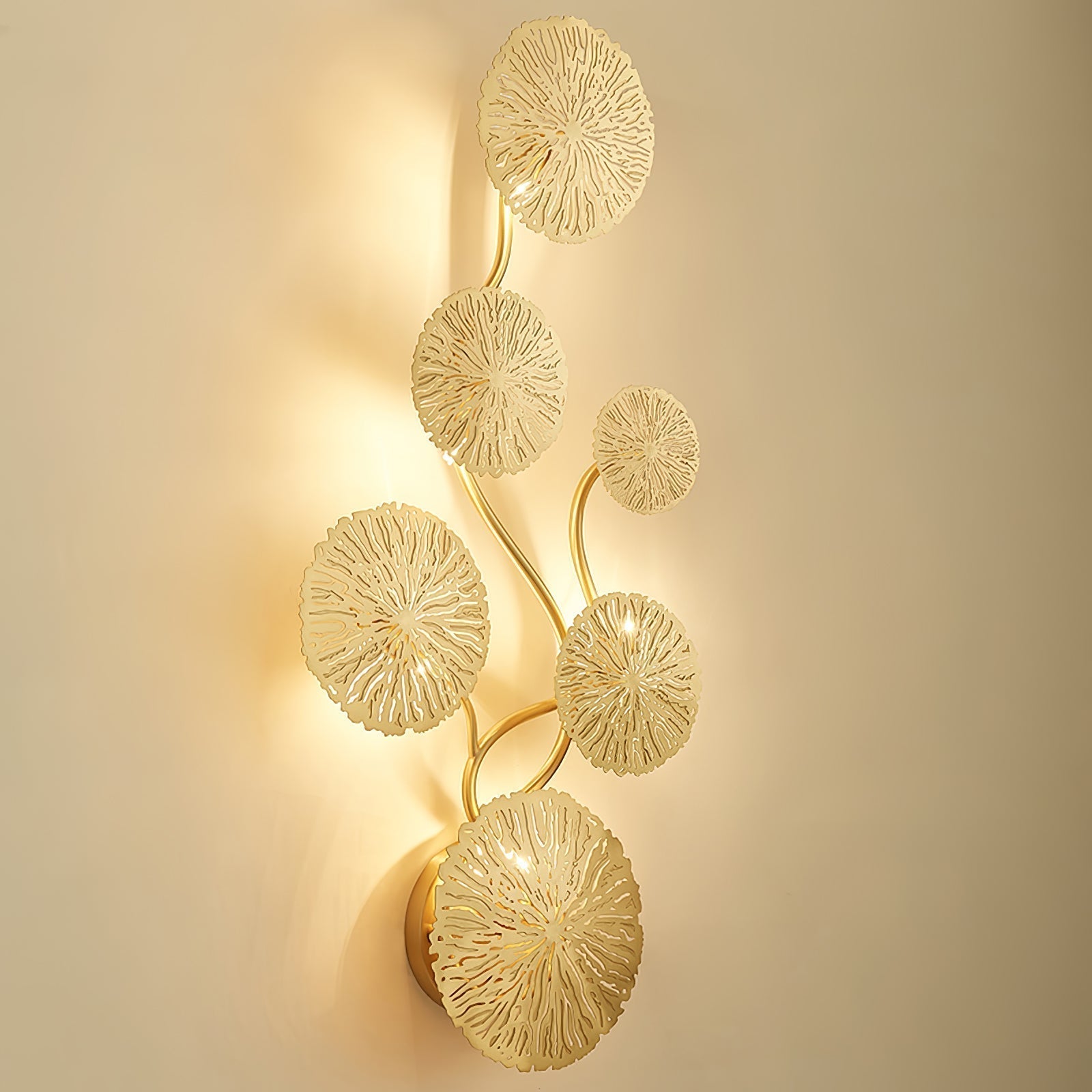 Lustra Applique Murale Feuille De Lotus En Laiton - Neutralighting