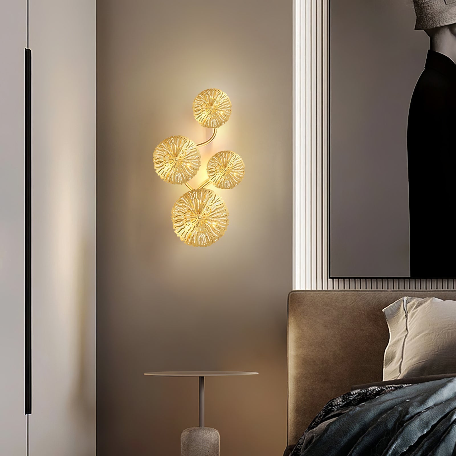 Lustra Applique Murale Feuille De Lotus En Laiton - Neutralighting