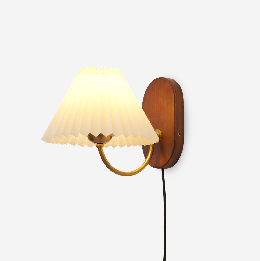 Auburn Fabric Plug In Wall Lamp - Neutralighting