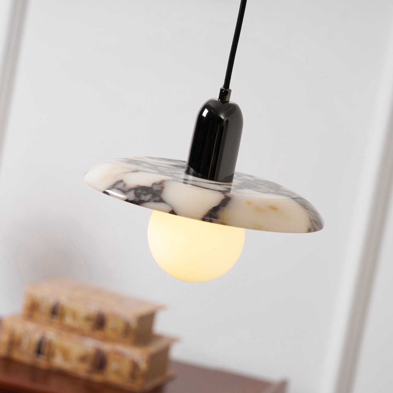 Ulcaran Modern Minimalist Marble Metal Pendant Lamp - Lamp Copper