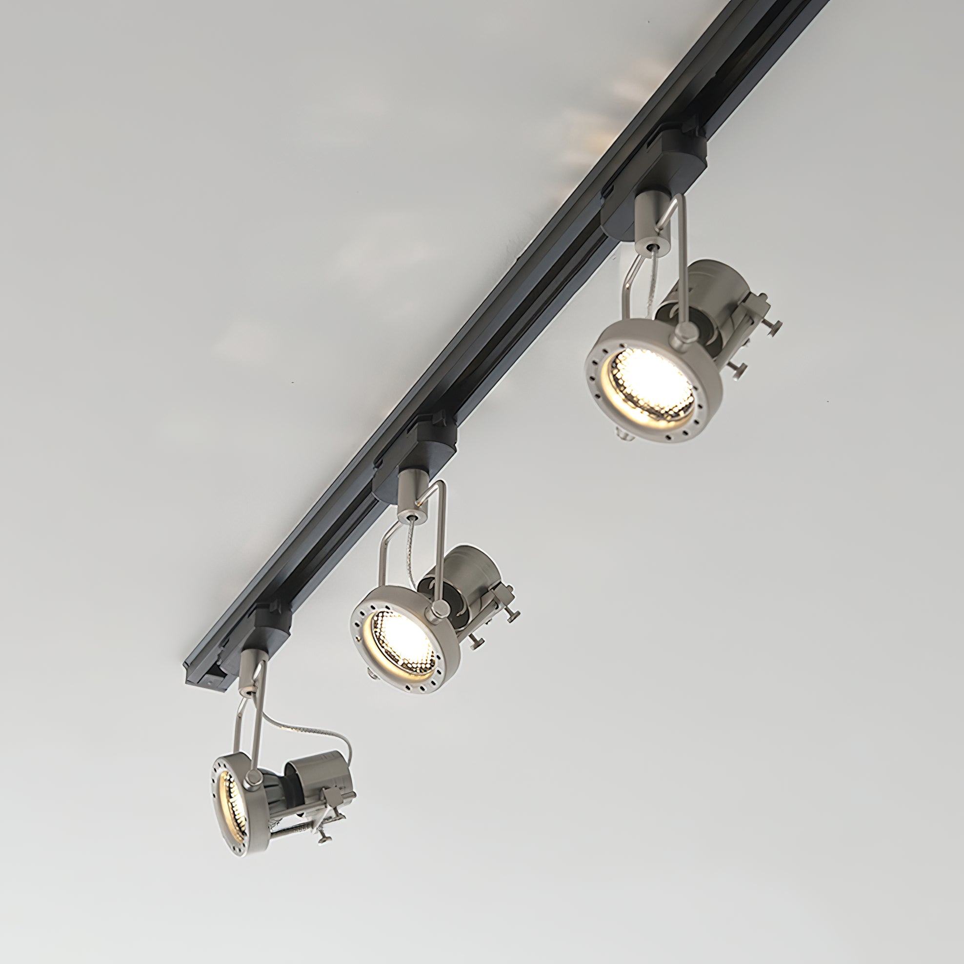 Ivelor Spots Sur Rail Industriels Vintage en Métal et Verre - Neutralighting