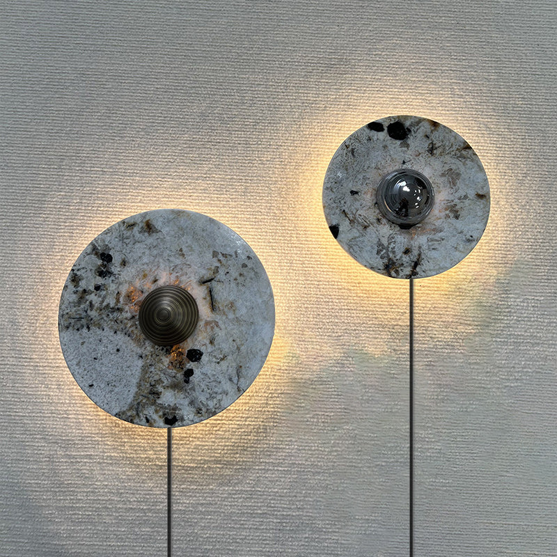 Mydorila Nordic Art Plug Marble Metal Wall Lamp - Lamp Copper