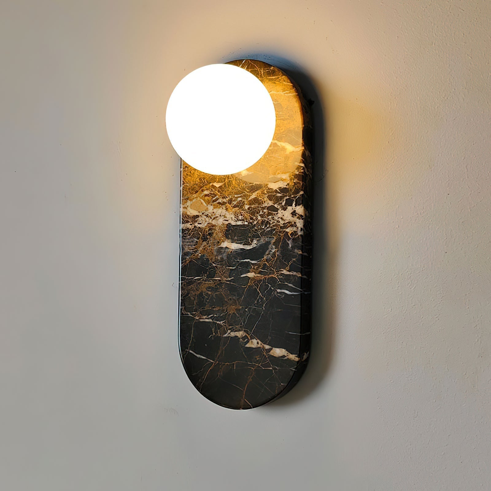 Olnoreth Premium Nordic Art Marble Glass Wall Lamp - Lamp Copper