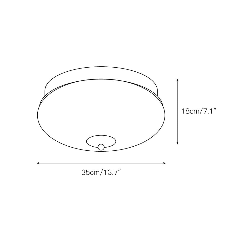 Vatalisra Lampe de Plafond Ronde Métal Verre Minimaliste Moderne - Neutralighting