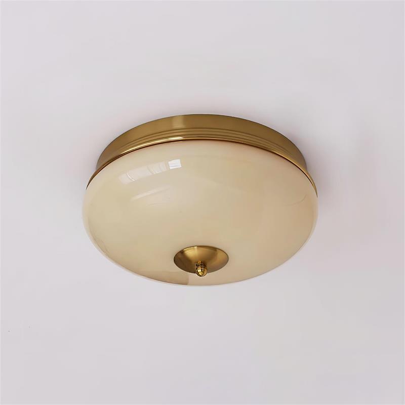 Vatalisra Lampe de Plafond Ronde Métal Verre Minimaliste Moderne - Neutralighting