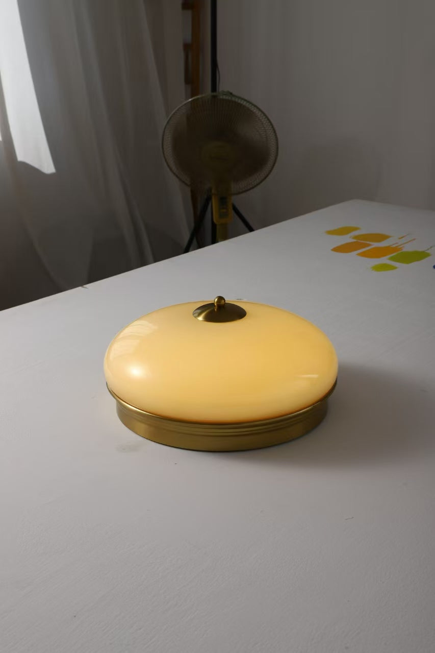 Vatalisra Lampe de Plafond Ronde Métal Verre Minimaliste Moderne - Neutralighting