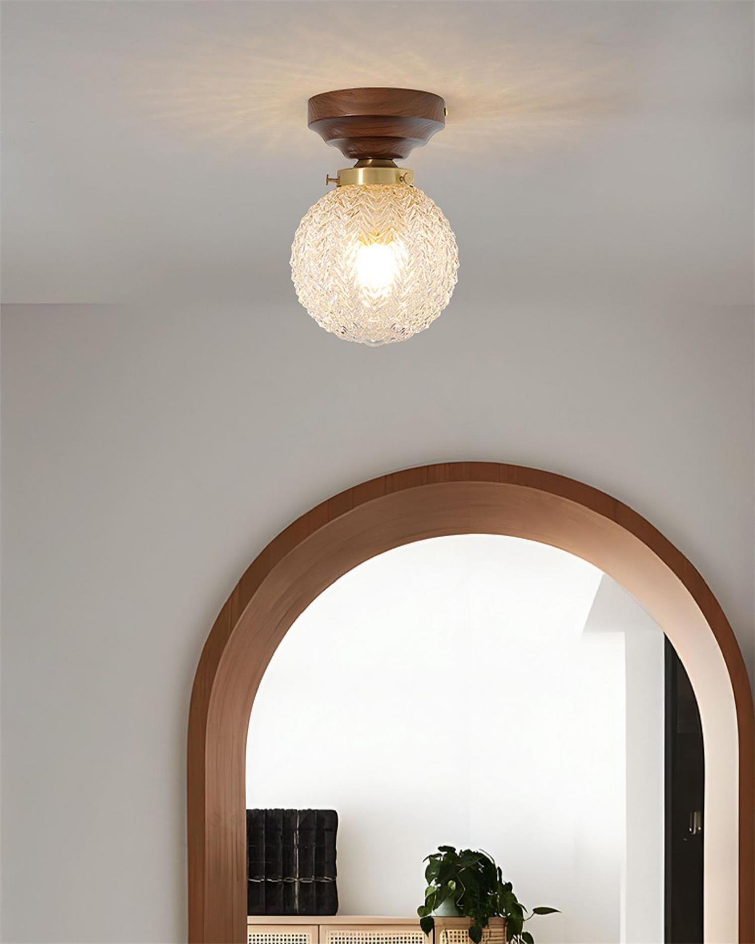 Pavo Plafonnier Verre Transparent Abat-jour Globe - Neutralighting