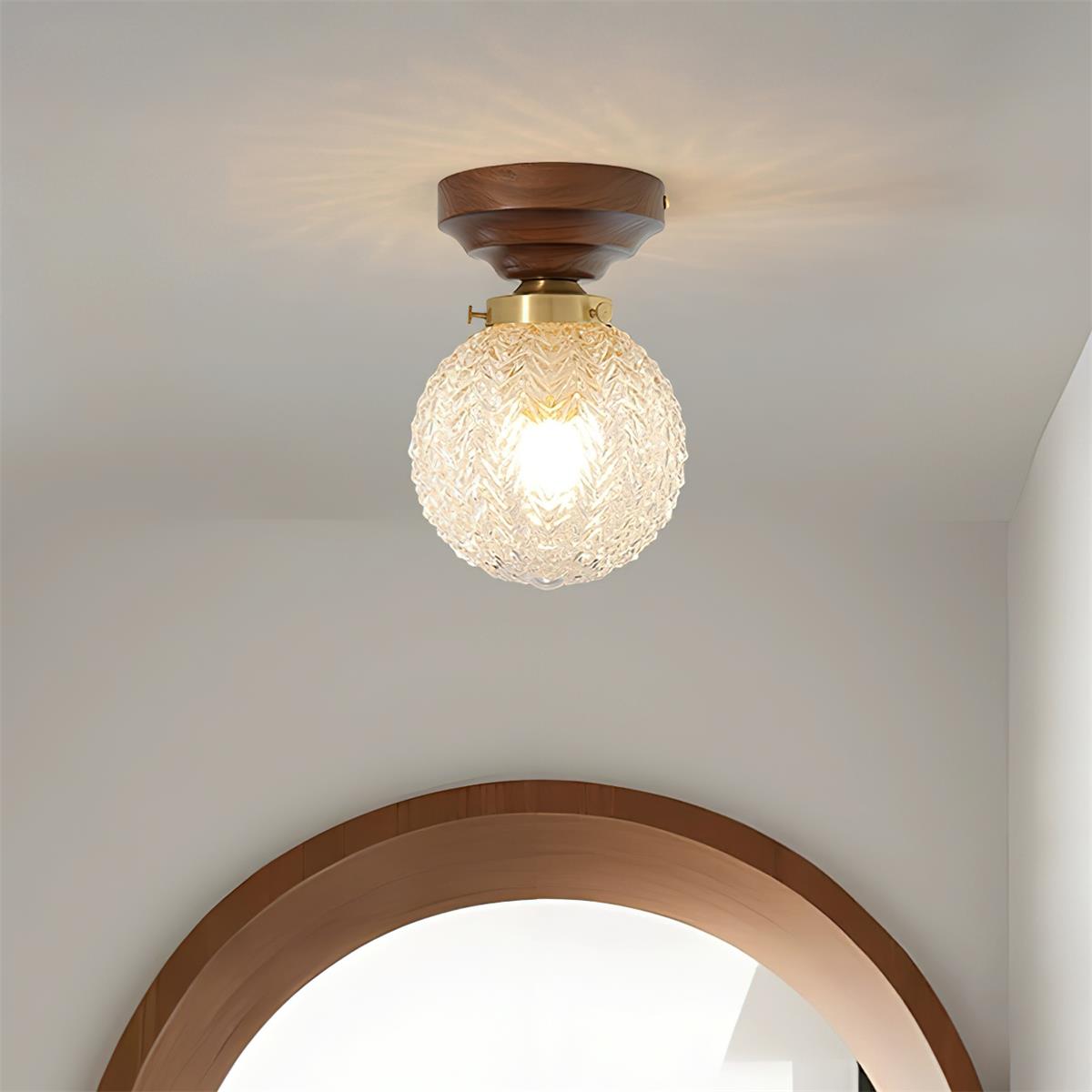 Pavo Plafonnier Verre Transparent Abat-jour Globe - Neutralighting