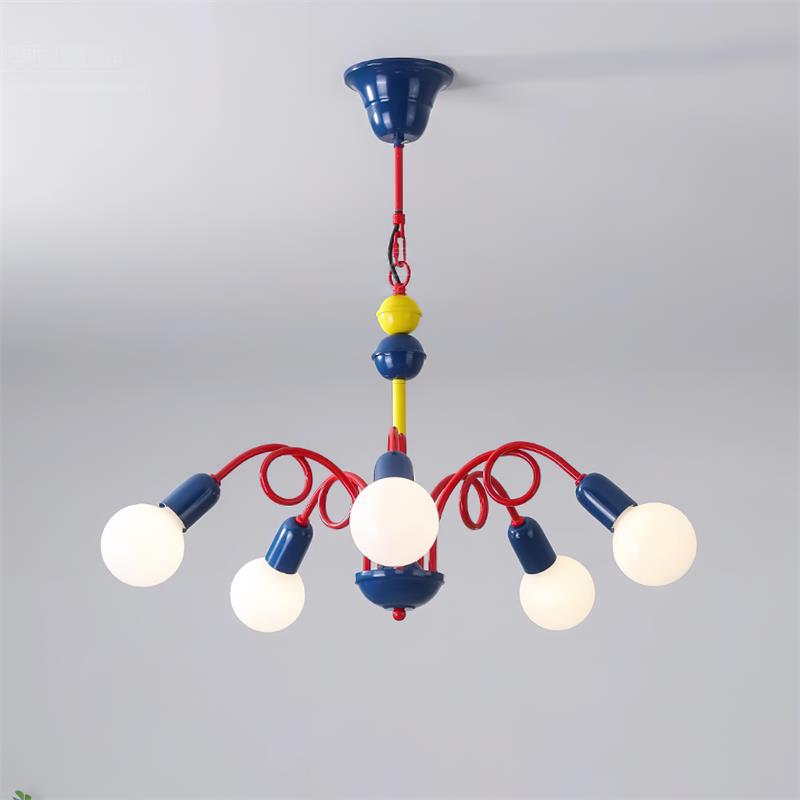 Luminosa Lustre Rouge Bleu Ludique Joyeux - Neutralighting