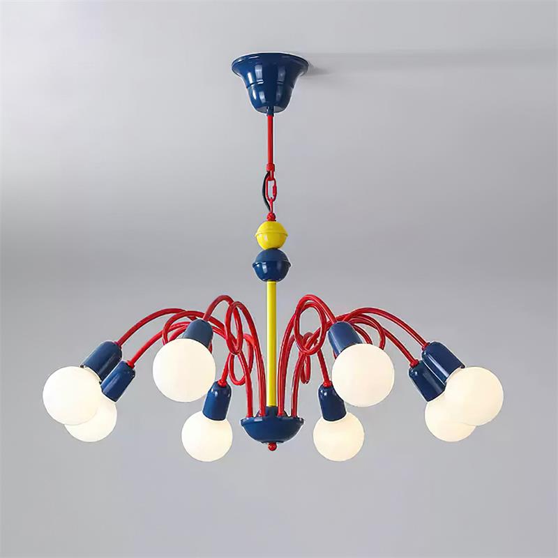 Luminosa Lustre Rouge Bleu Ludique Joyeux - Neutralighting