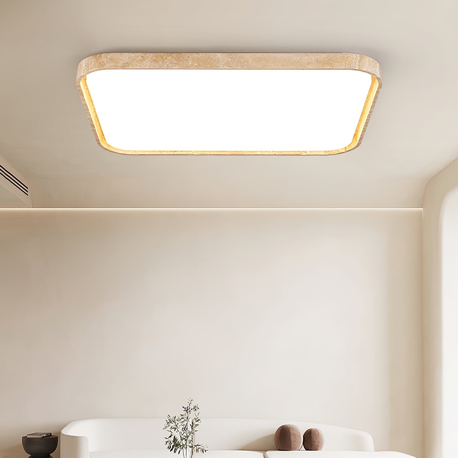 Aisle Travertine Square Ceiling Light - Letslighting