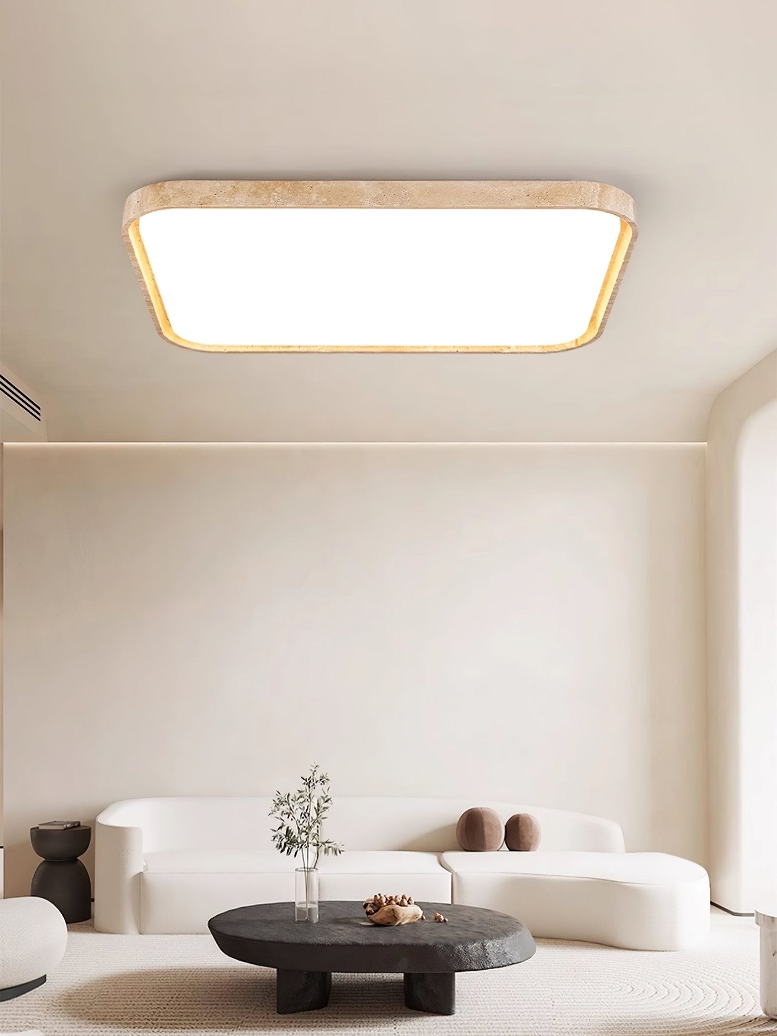 Aisle Travertine Square Ceiling Light - Letslighting