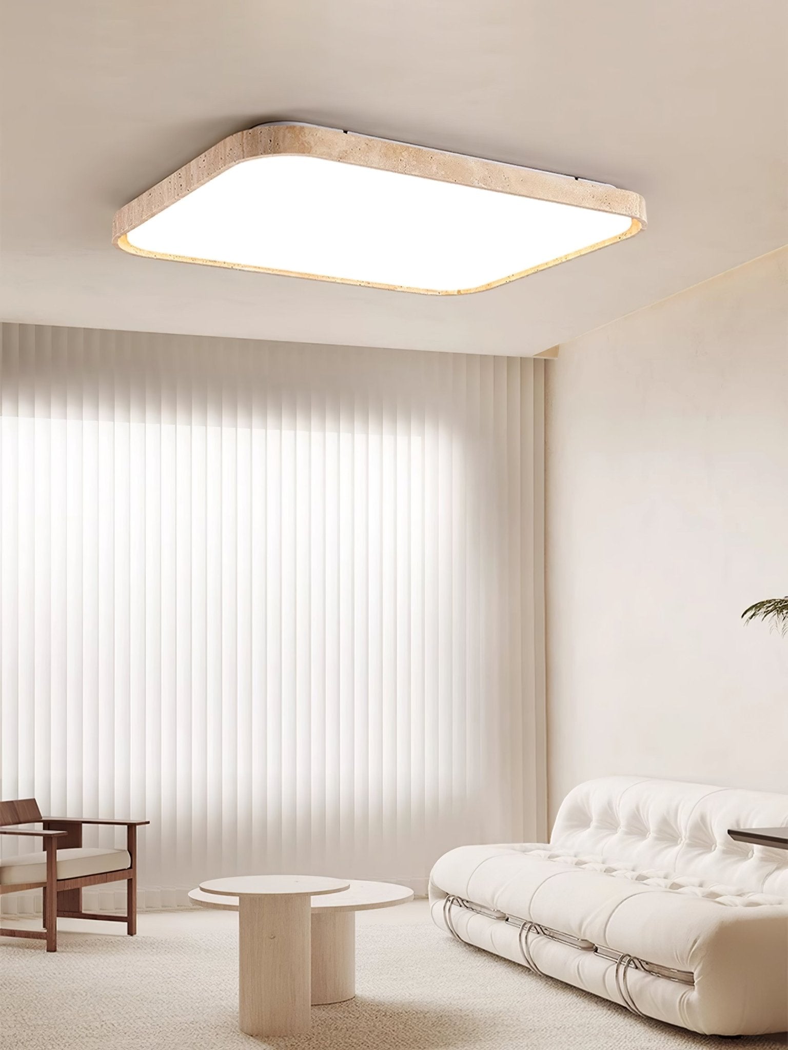 Aisle Travertine Square Ceiling Light - Letslighting