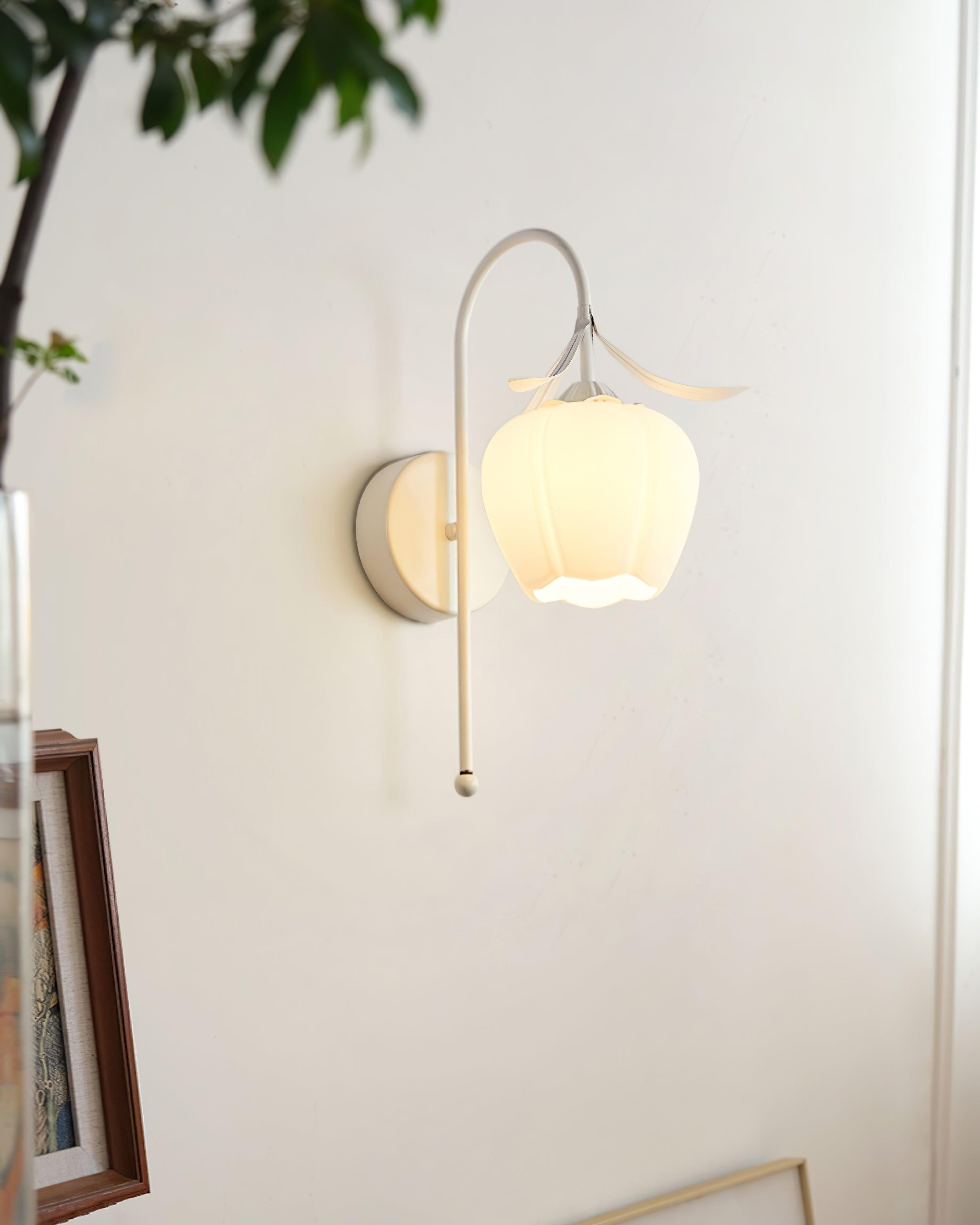 Luna Applique Murale Fleur en Verre Naturel - Neutralighting