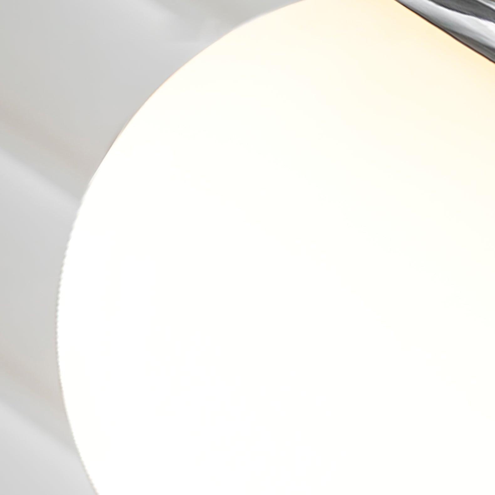Luna Pendant Lamp Glass Globe Chrome Accent Minimalist - Letslighting