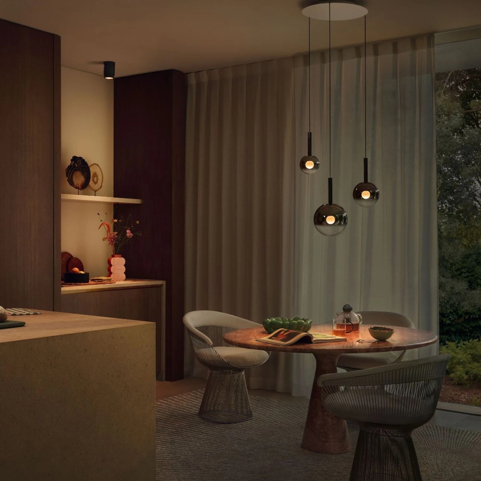 Vetheel Suspension Métal Verre Nuage Traditionnel - Neutralighting