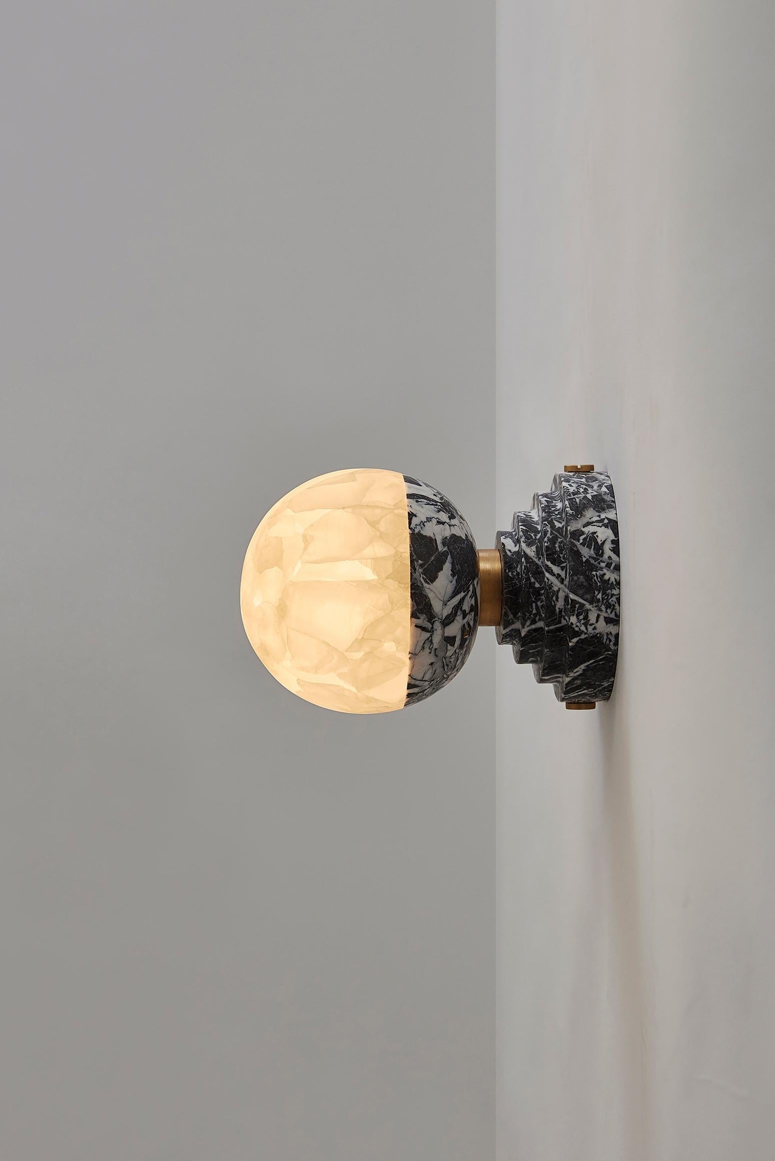 Nythee Modern Minimalist Brass Marble Wall Lamp - Lamp Copper