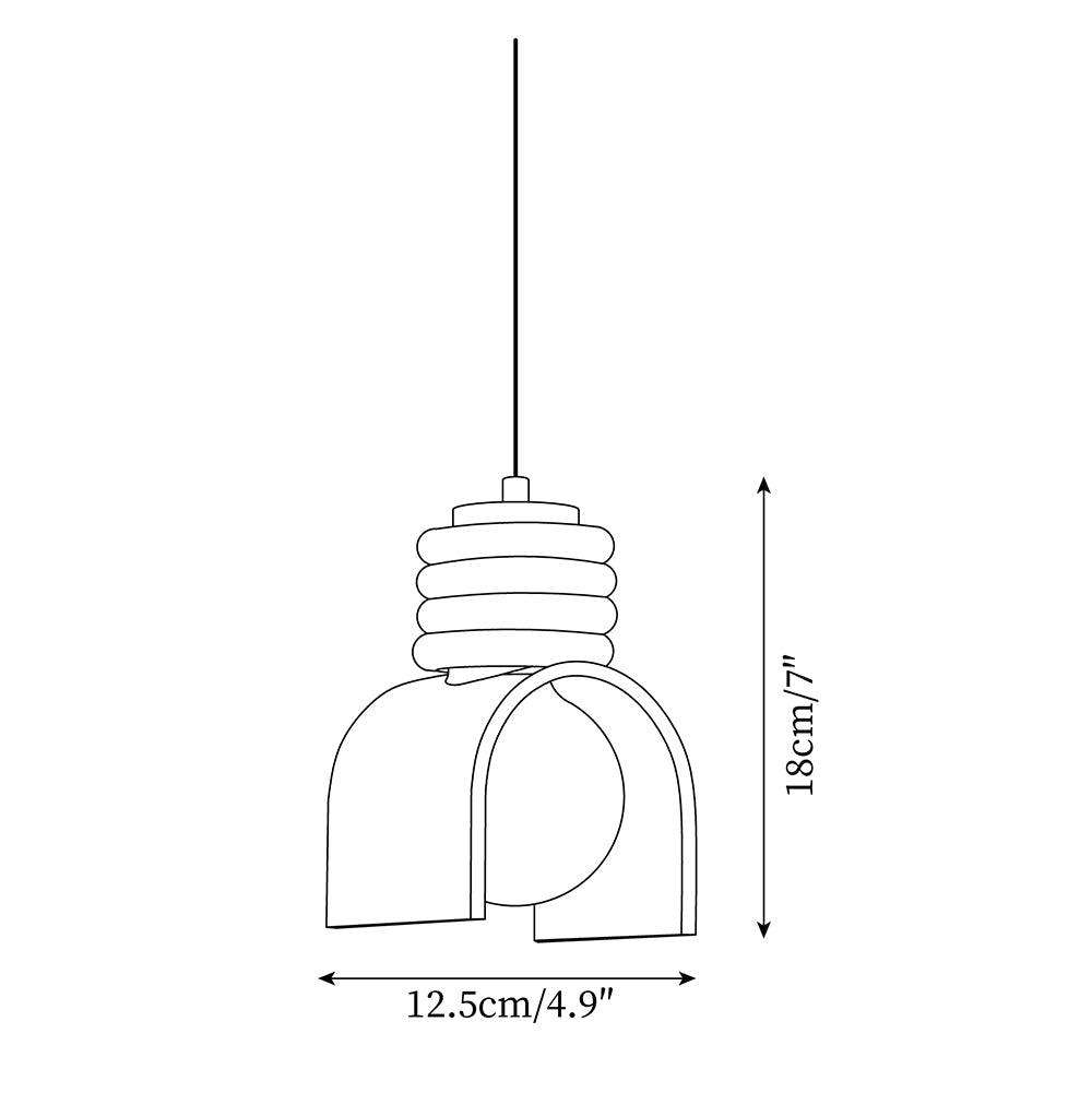 Elysin Une suspension avec globe en verre réchauffe les salles à manger Artistiques - Neutralighting