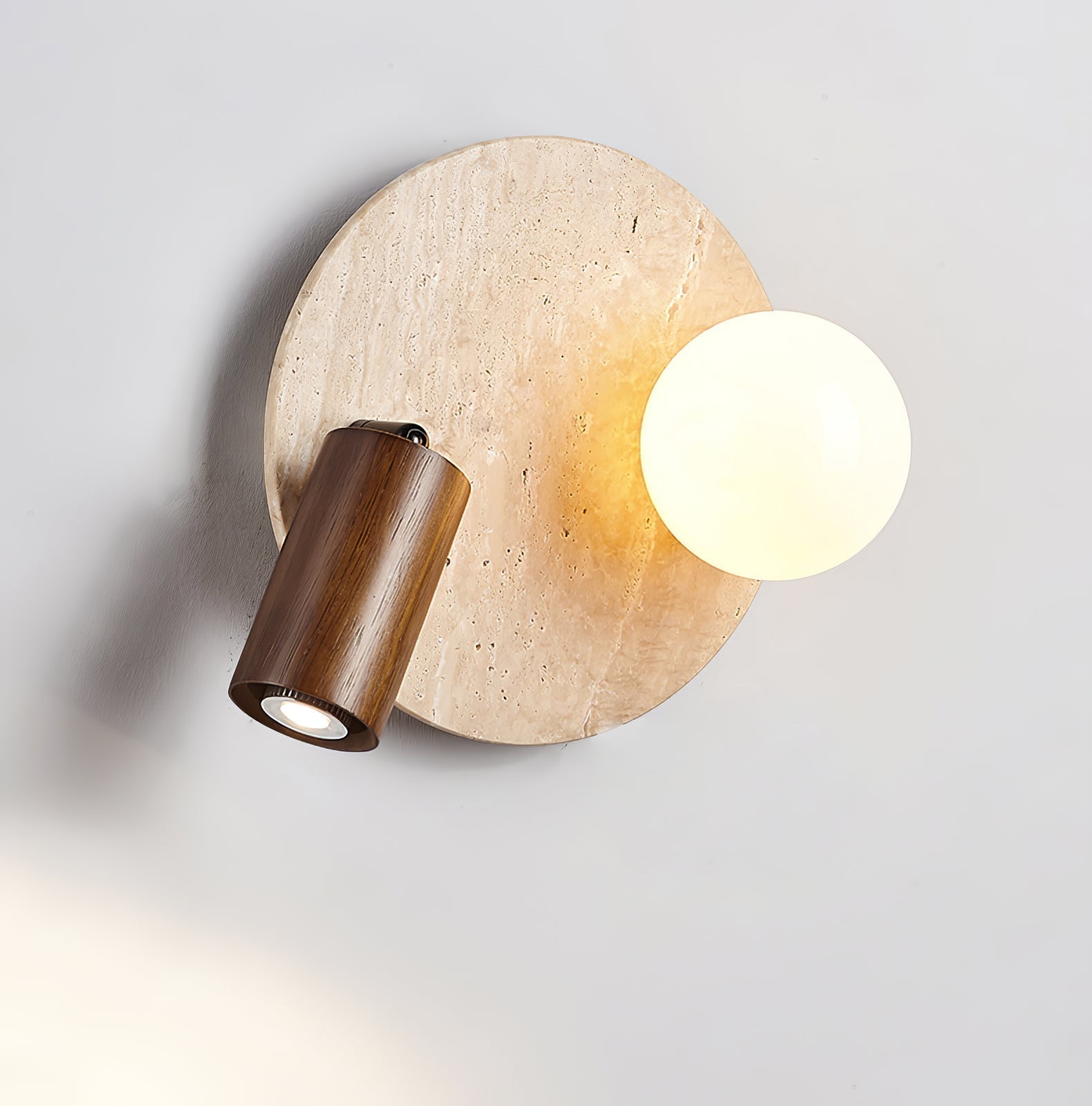 Armara Travertine Disc Wall Light - Letslighting