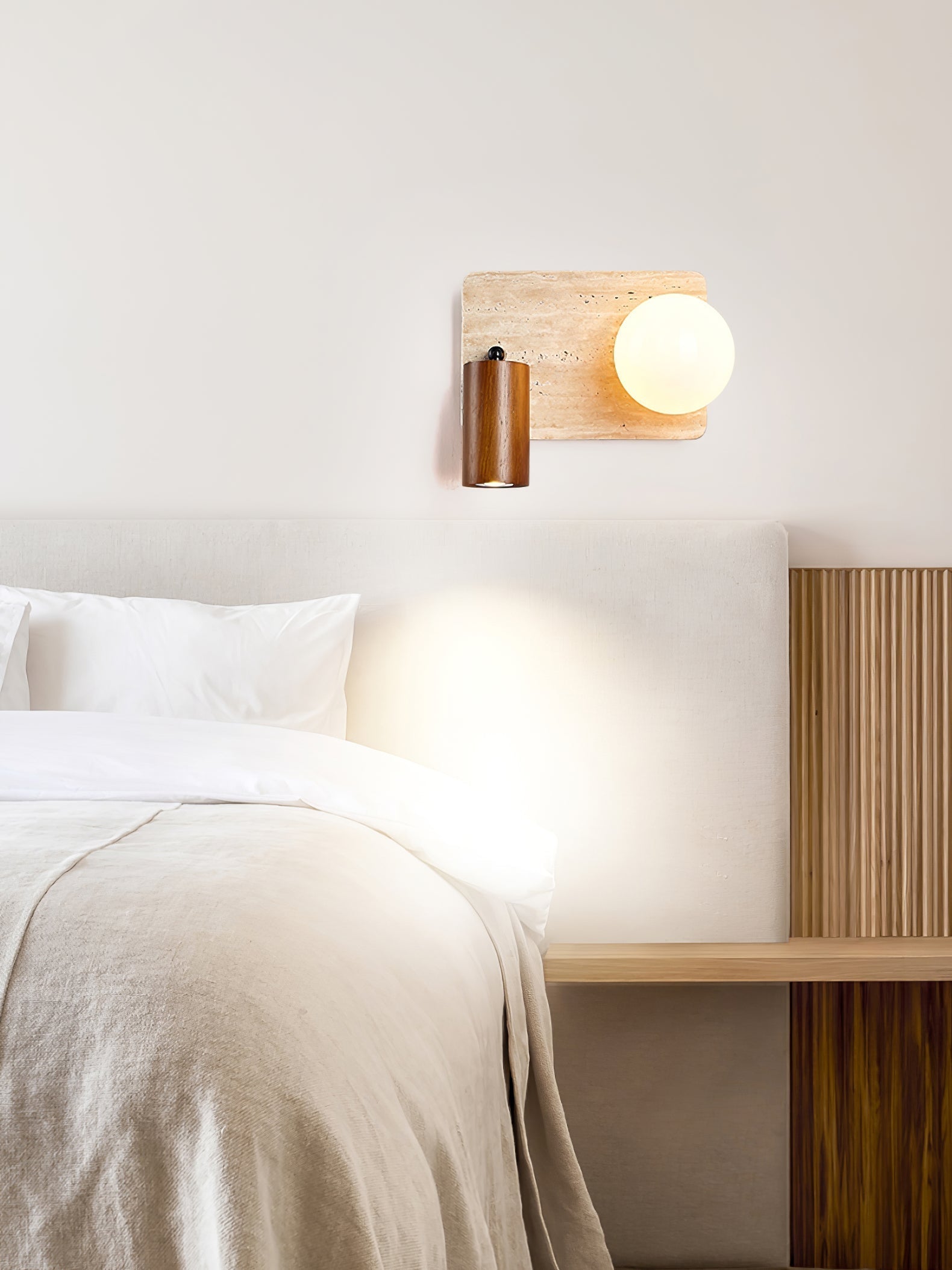 Armara Travertine Disc Wall Light - Letslighting