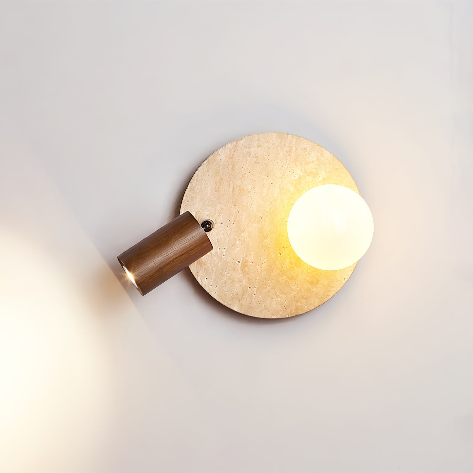 Armara Travertine Disc Wall Light - Letslighting