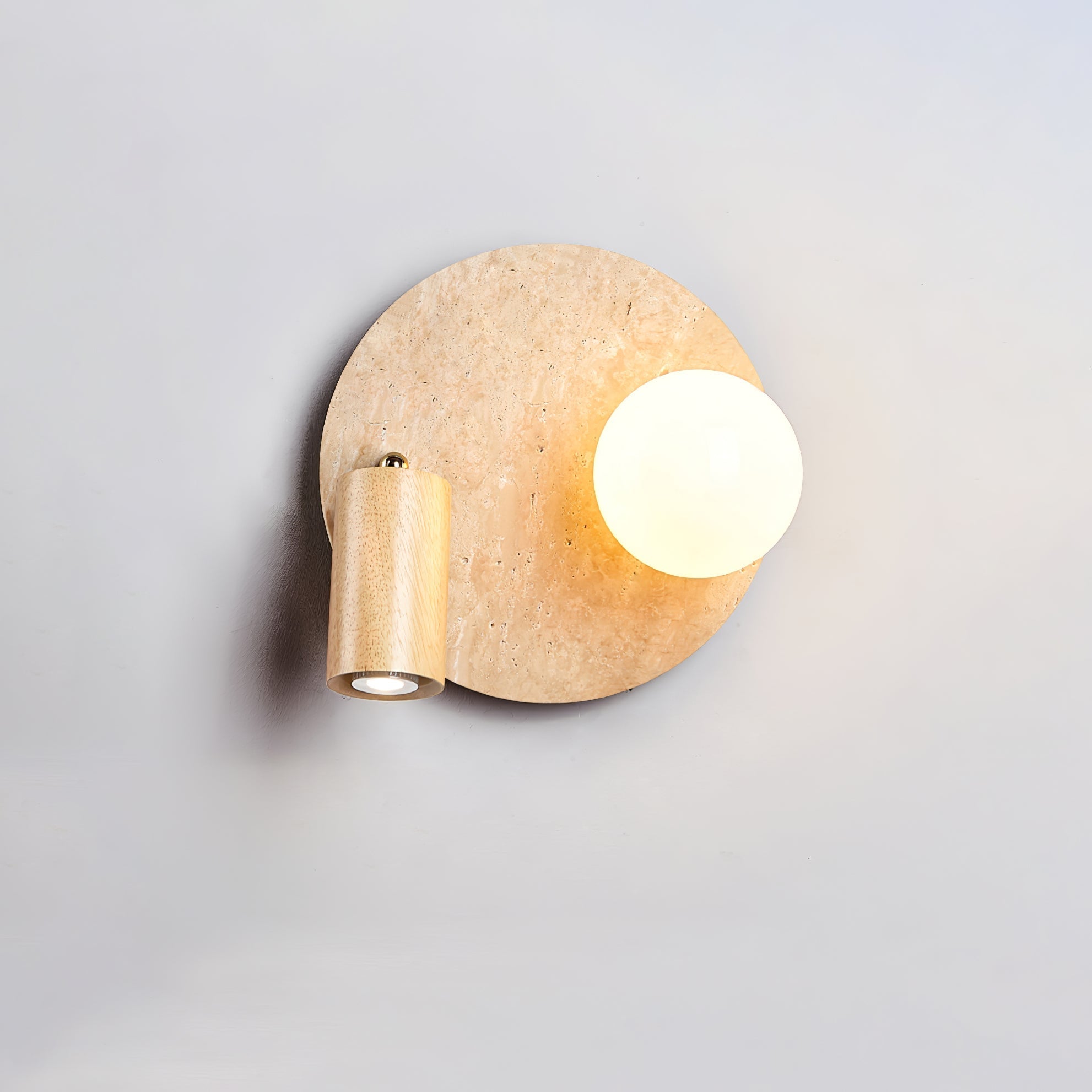 Armara Travertine Disc Wall Light - Letslighting