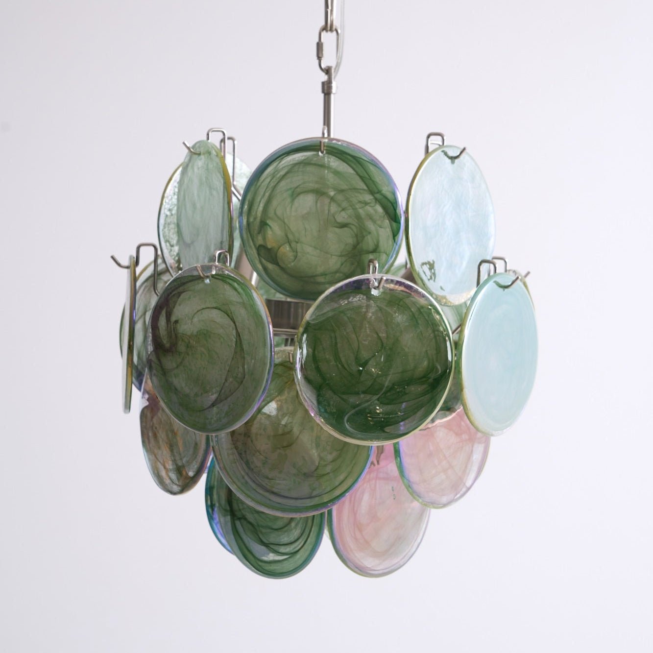 Aurora Chandelier Multicolor Murano Disc Layered Artistic - Letslighting