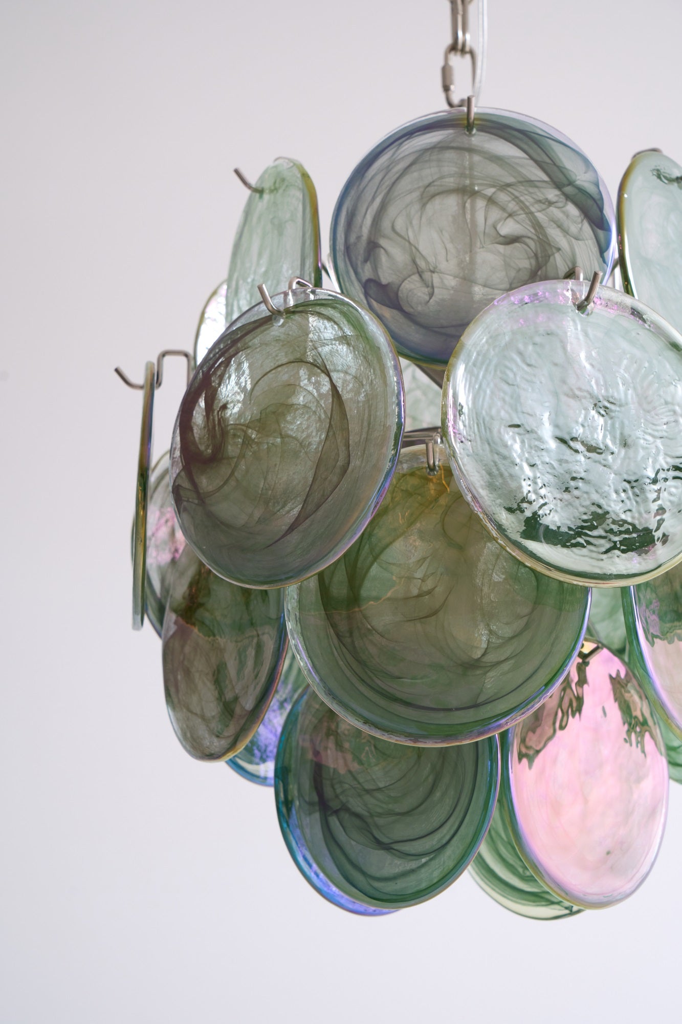Aurora Chandelier Multicolor Murano Disc Layered Artistic - Letslighting