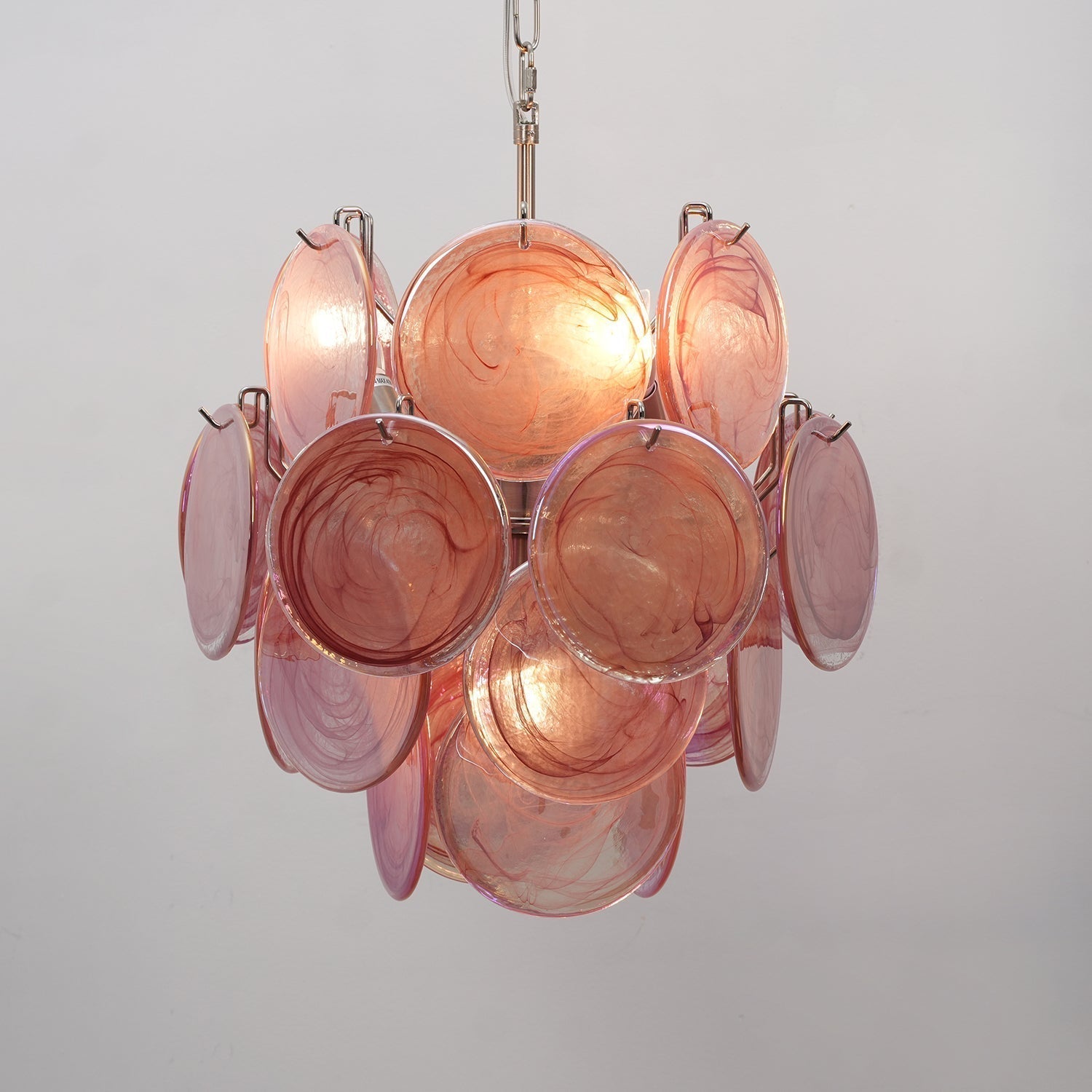 Aurora Chandelier Multicolor Murano Disc Layered Artistic - Letslighting