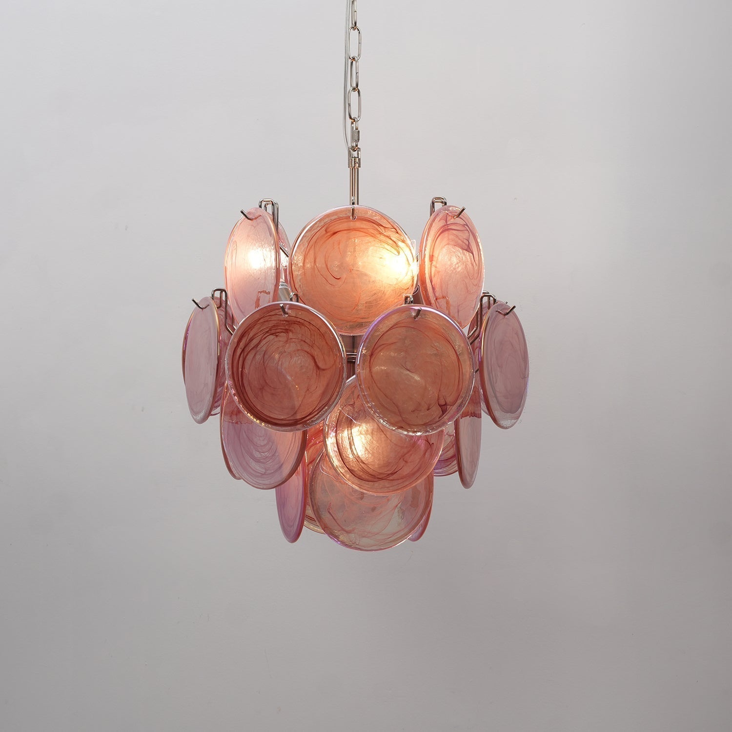 Aurora Chandelier Multicolor Murano Disc Layered Artistic - Letslighting