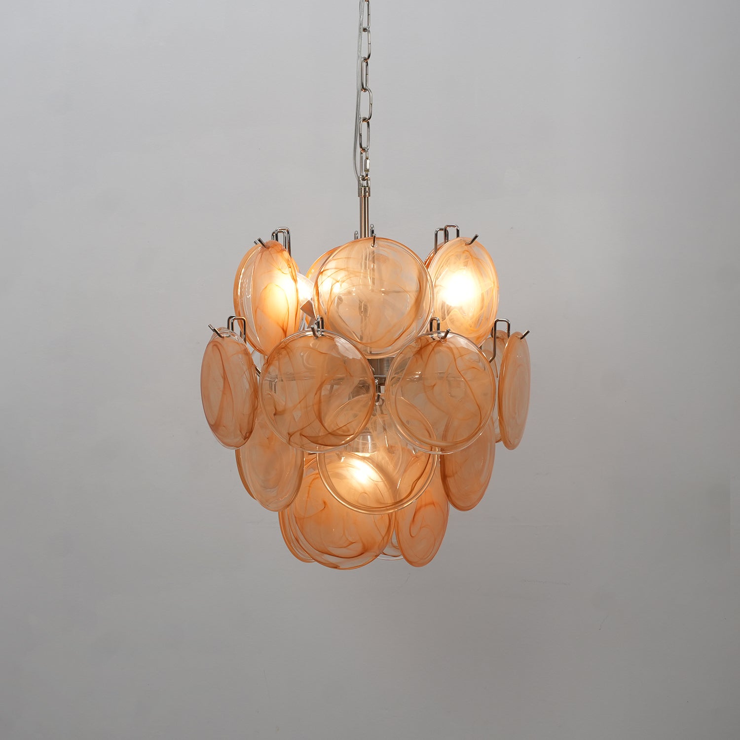 Aurora Chandelier Multicolor Murano Disc Layered Artistic - Letslighting