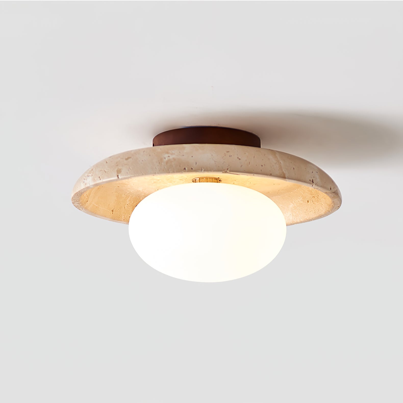 Cataliel Lampe Plafonnier Minimaliste en Travertin - Neutralighting