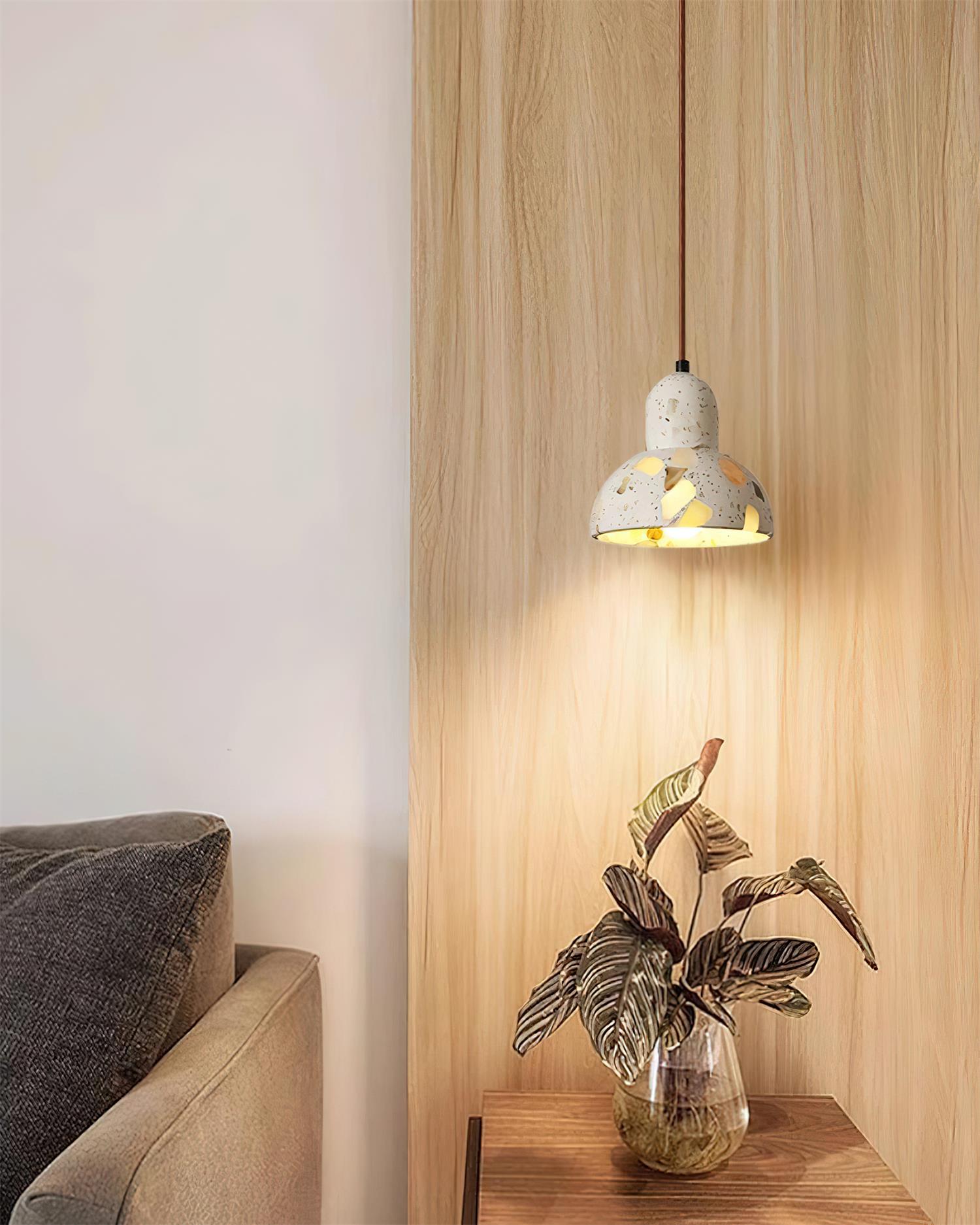 Lunette Pendant Lamp Terrazzo Sculptural Glow - Letslighting