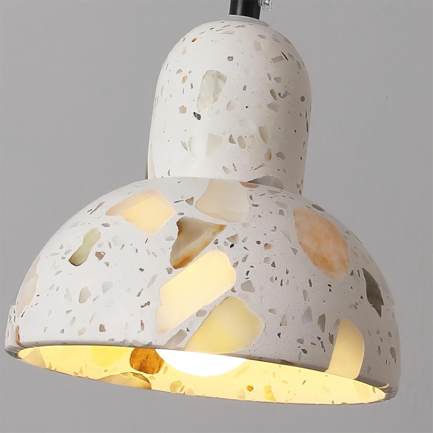 Lunette Pendant Lamp Terrazzo Sculptural Glow - Letslighting