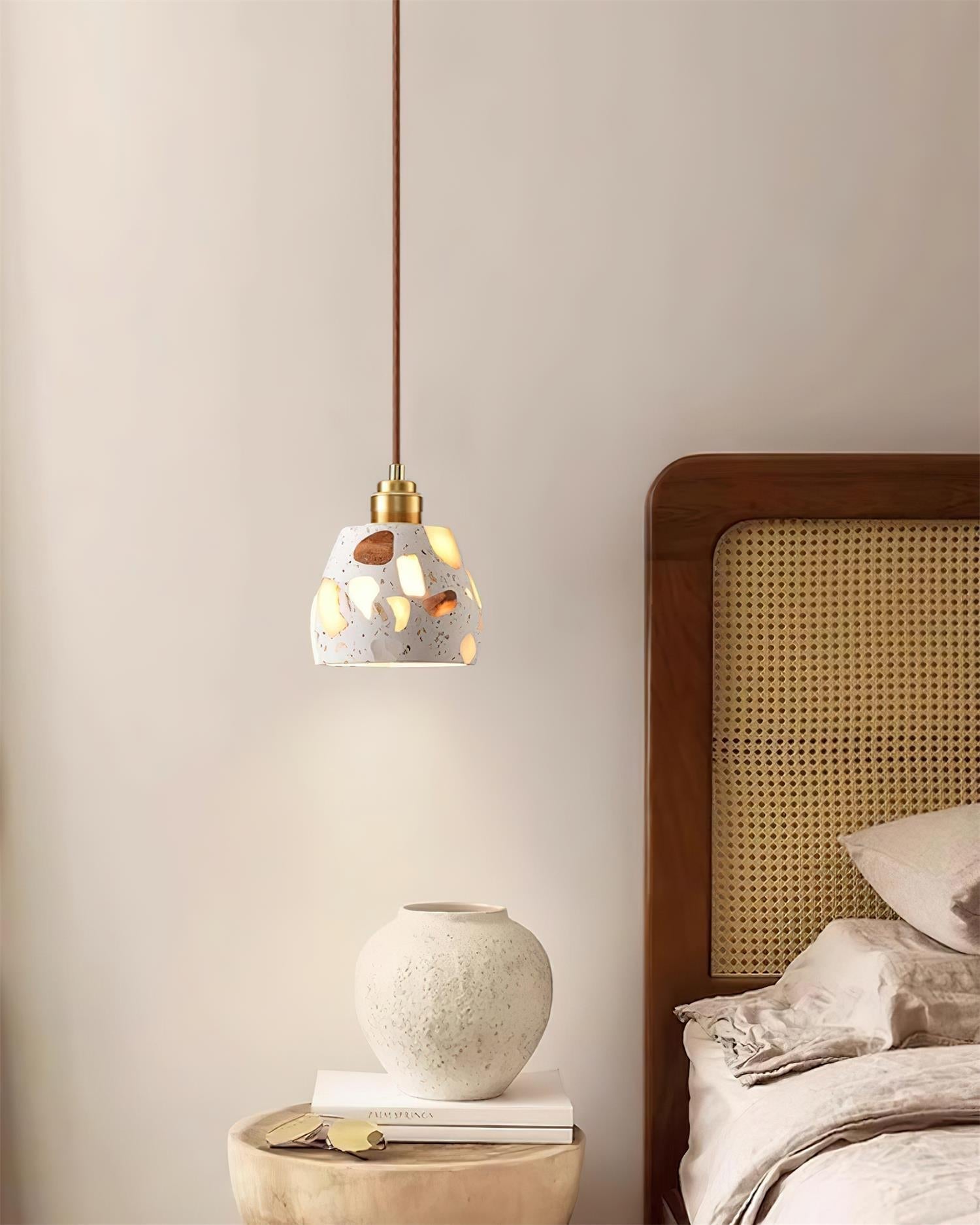 Lunette Pendant Lamp Terrazzo Sculptural Glow - Letslighting