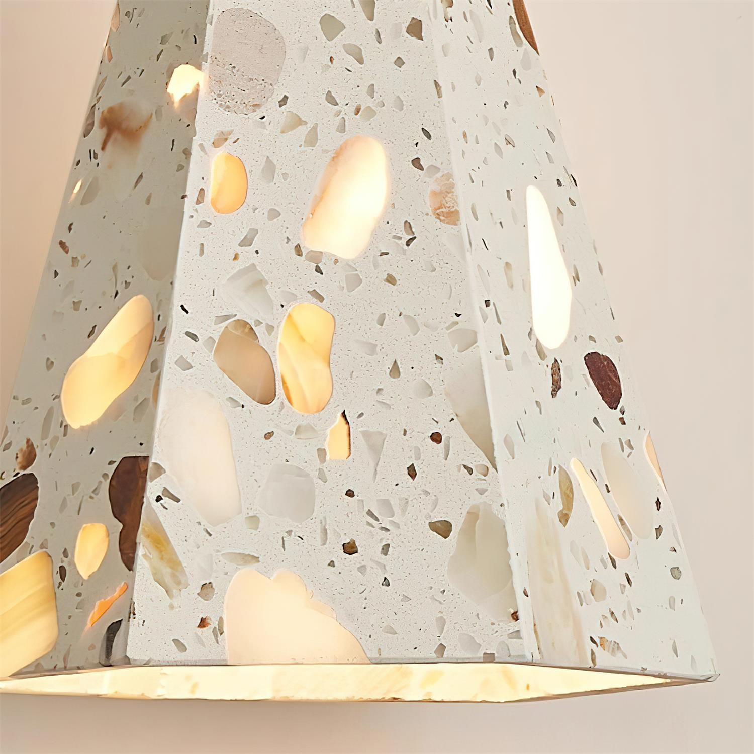 Lunette Pendant Lamp Terrazzo Sculptural Glow - Letslighting