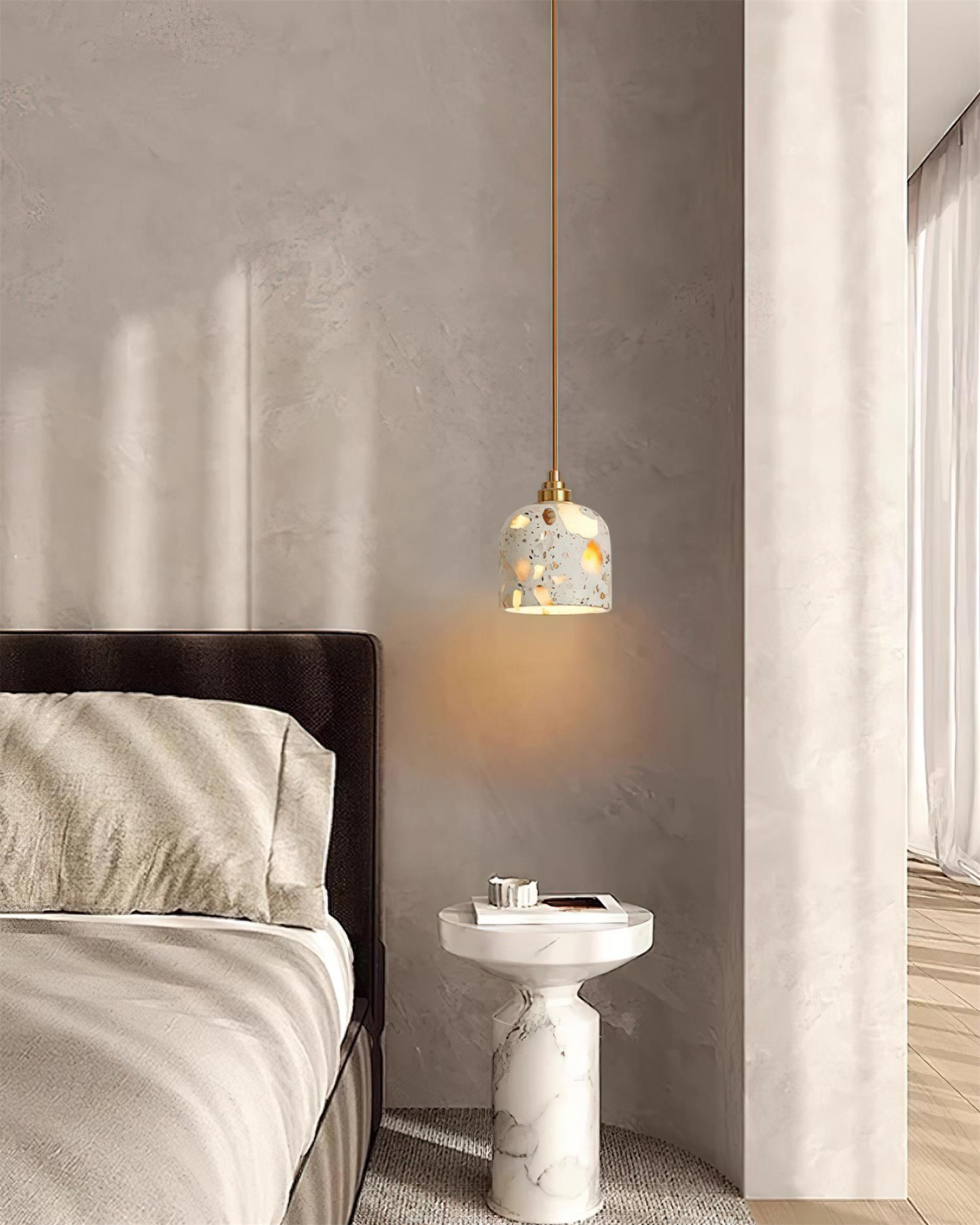 Lunette Pendant Lamp Terrazzo Sculptural Glow - Letslighting